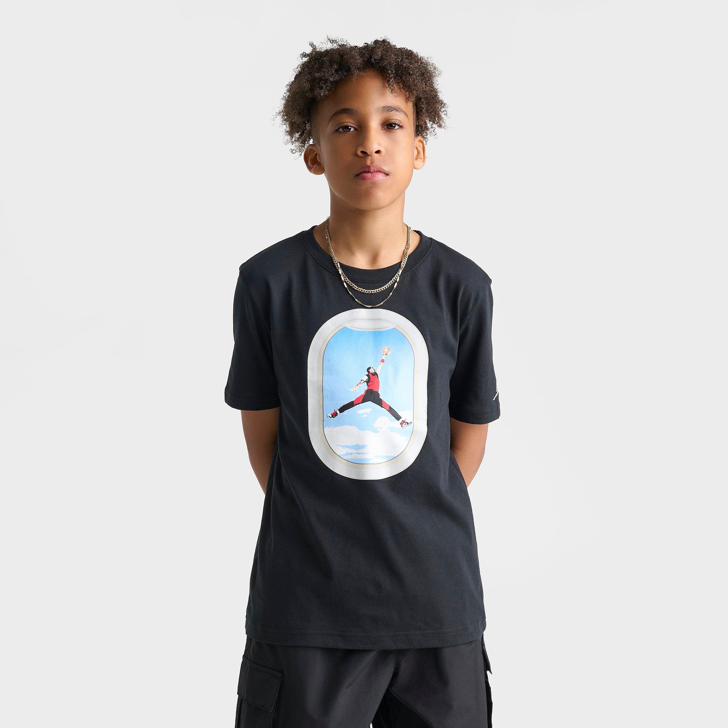 Big Kids' Jordan Plane Window Graphic T-Shirt