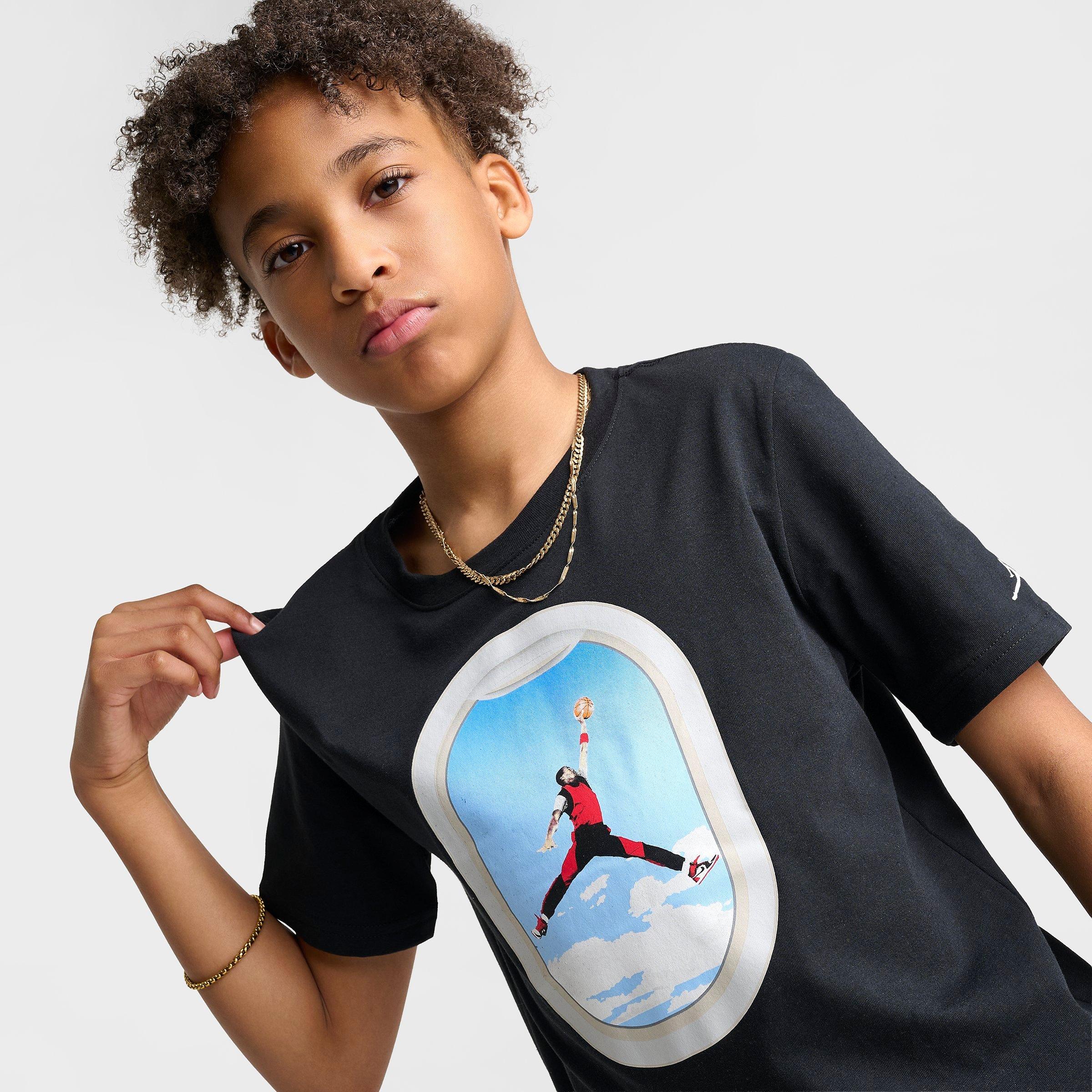 Big Kids' Jordan Plane Window Graphic T-Shirt