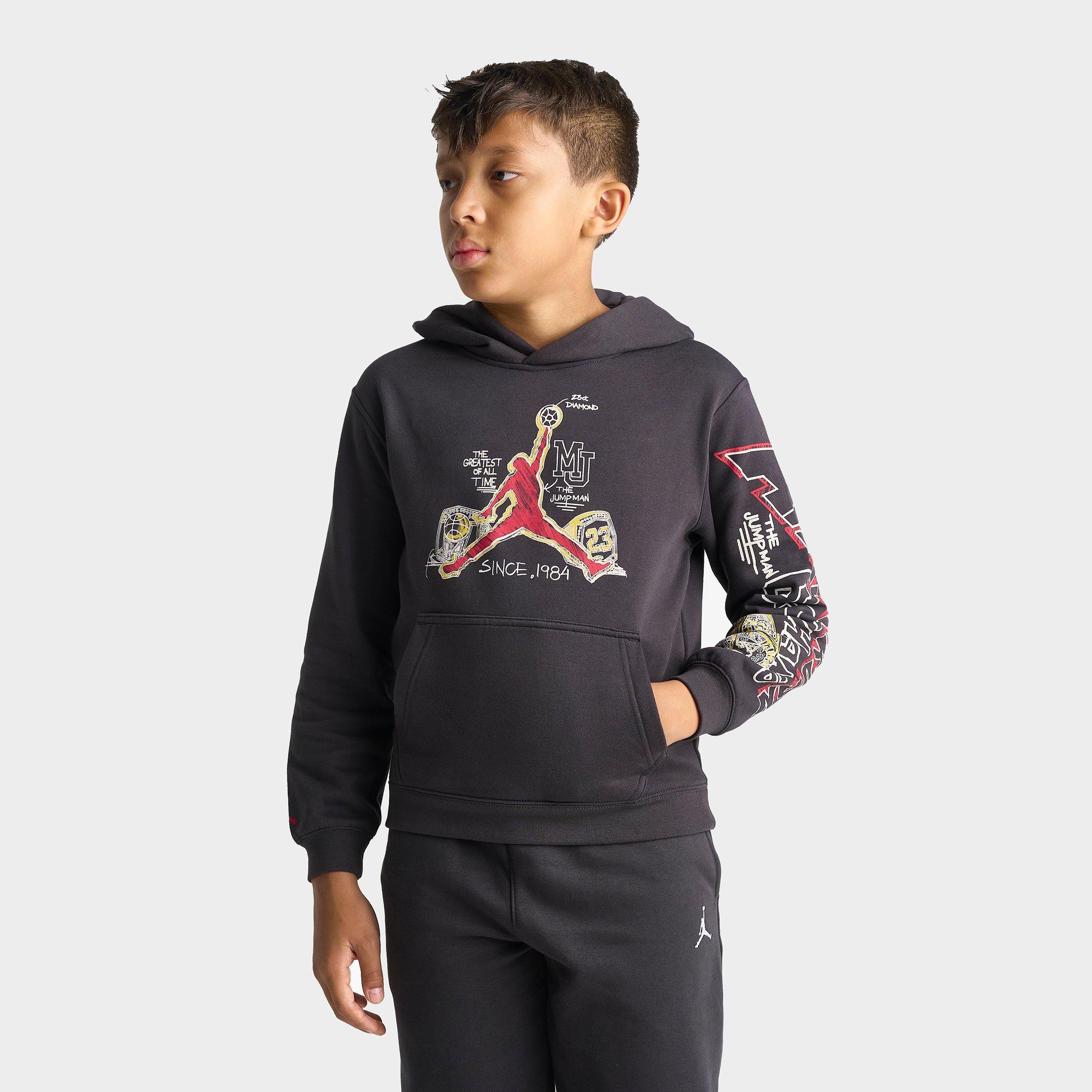 Big Kids' Jordan Bling Ring Graphic Pullover Hoodie