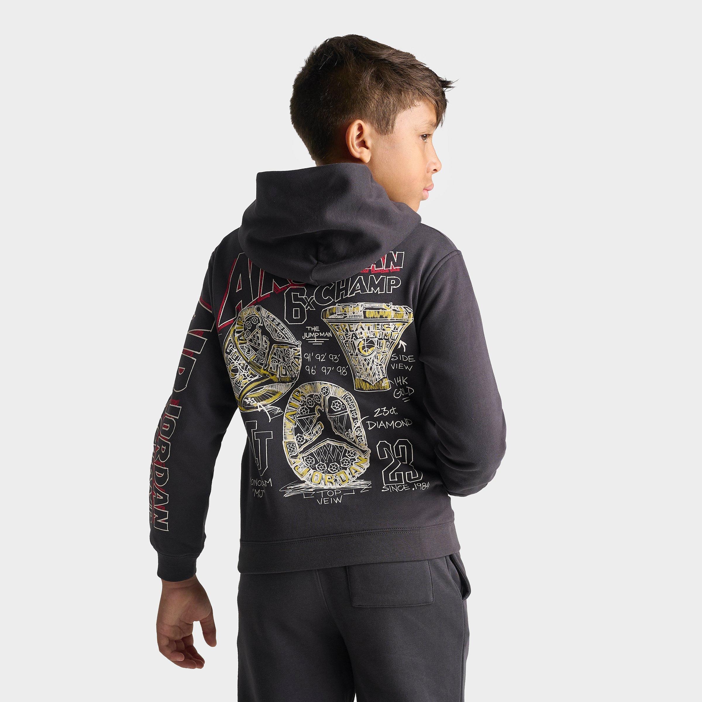 Big Kids' Jordan Bling Ring Graphic Pullover Hoodie