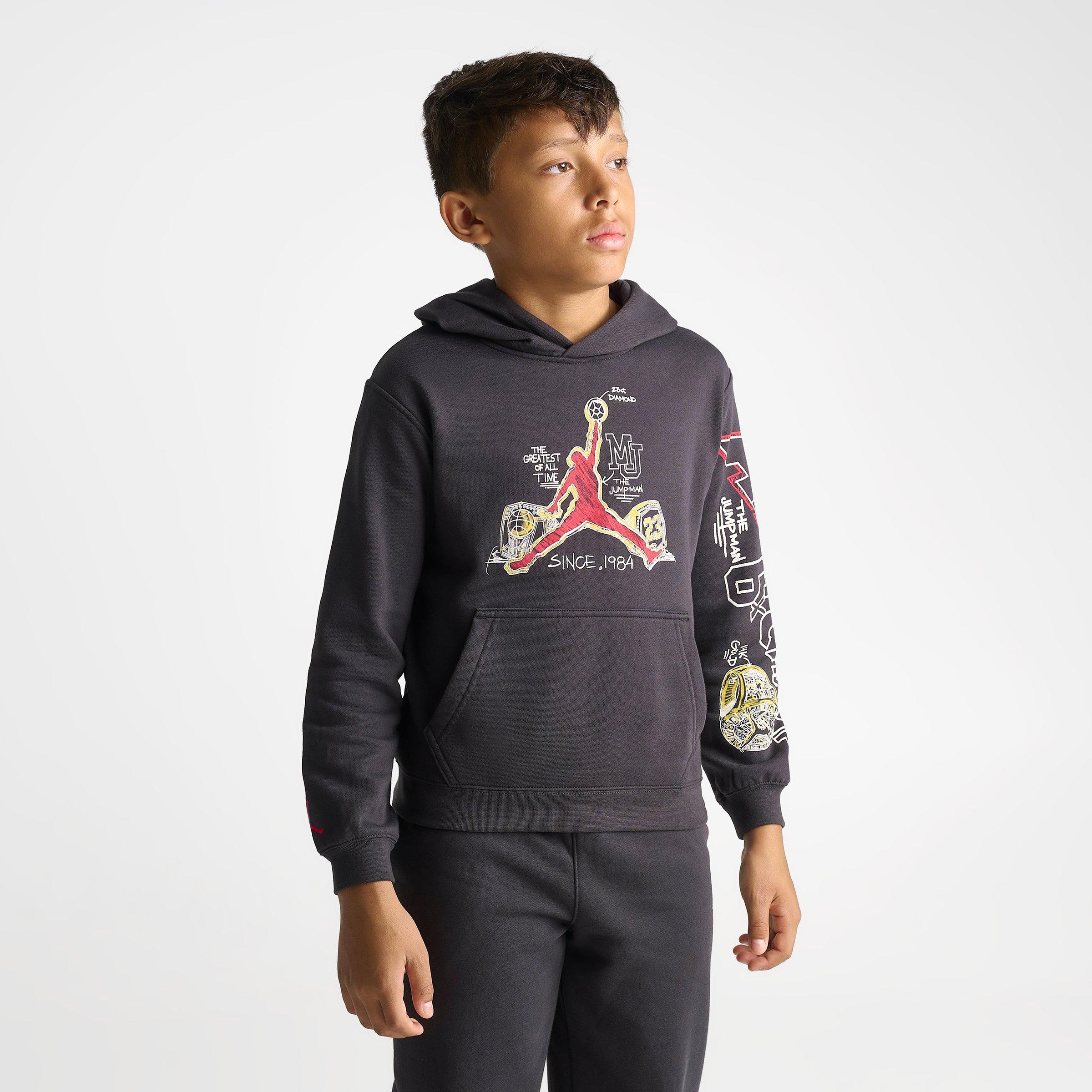 Big Kids' Jordan Bling Ring Graphic Pullover Hoodie