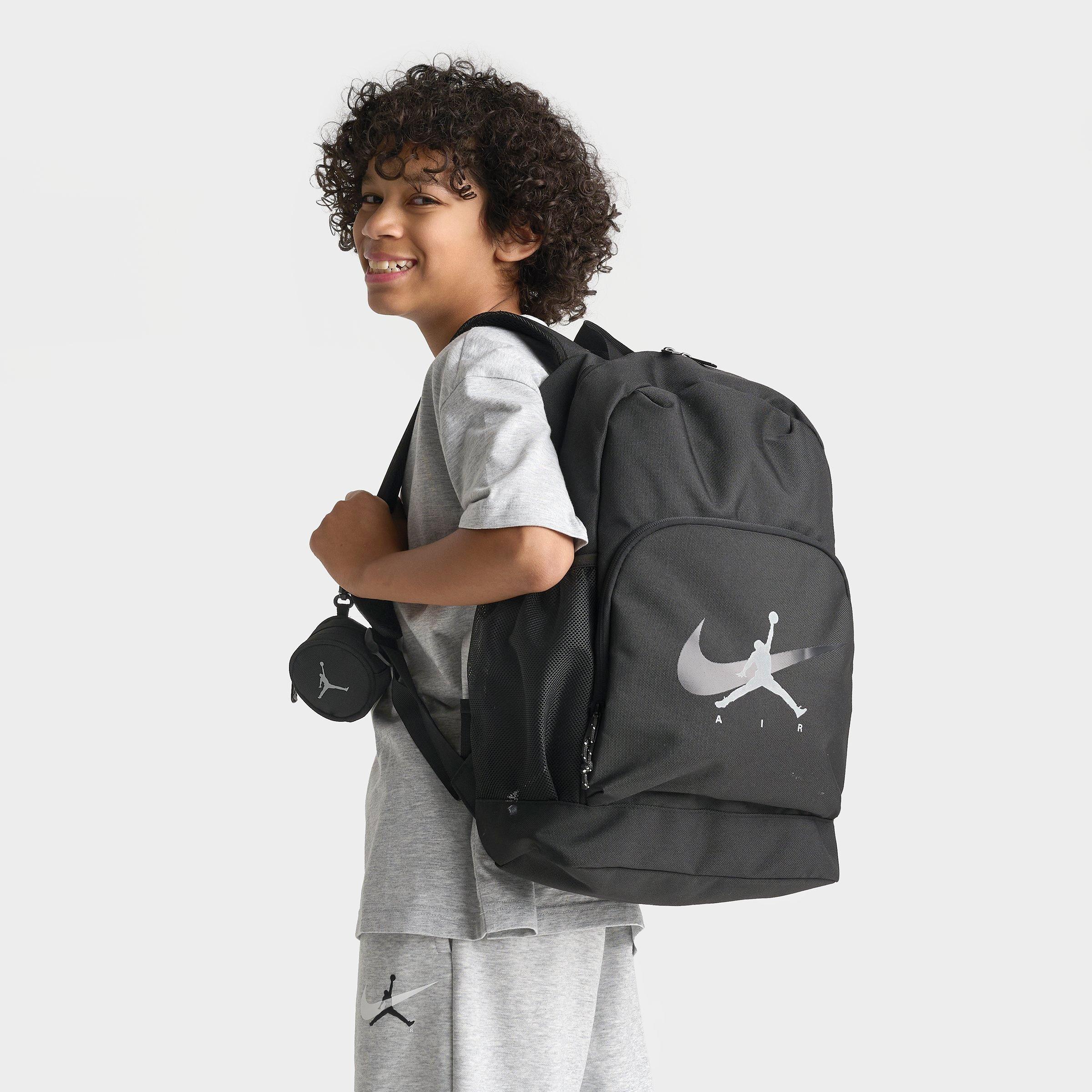 nike boy air jordan iso backpack Lunch Grade-School and daily essentials Jordan Air Lunch Black Backpack,