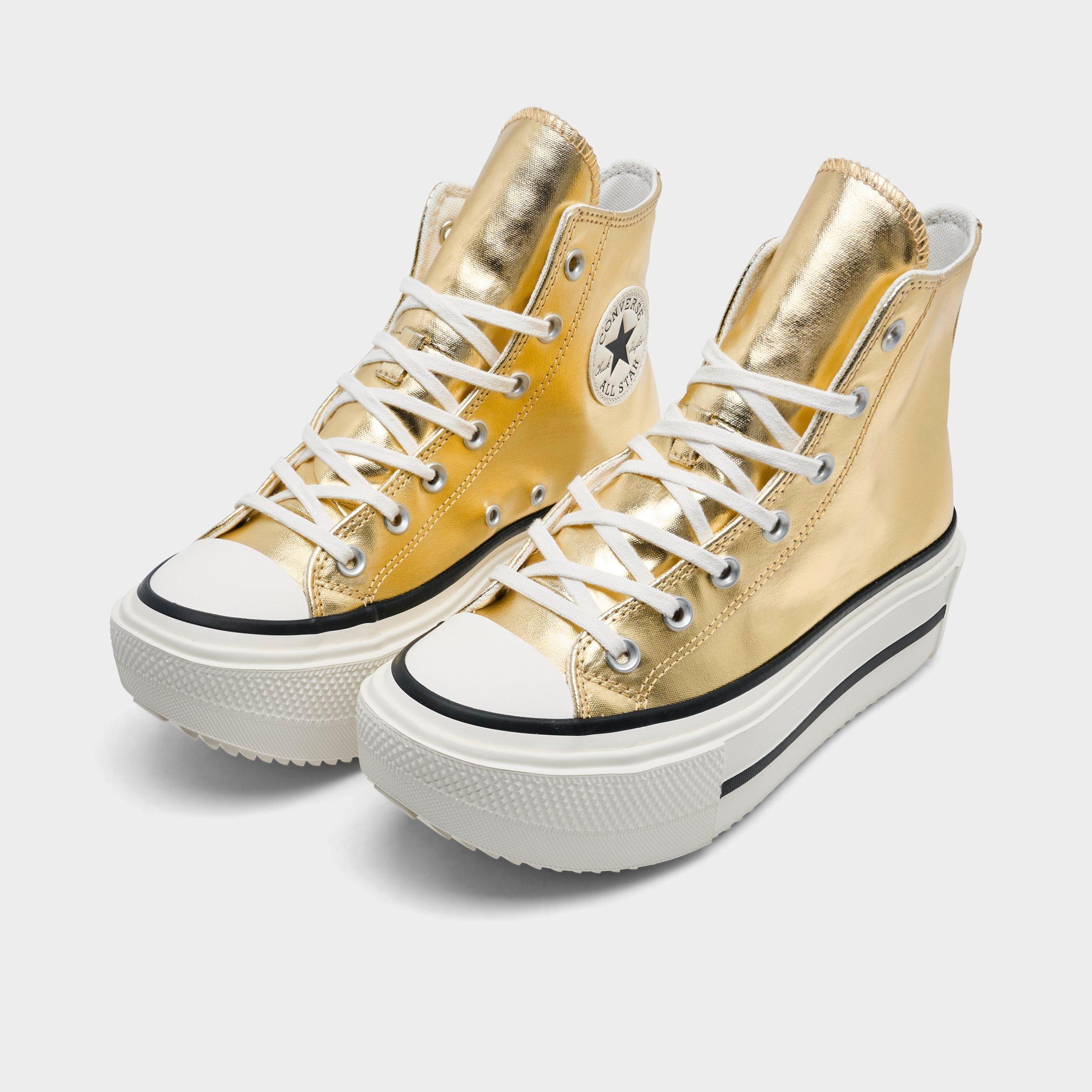 Women's Converse Chuck Taylor All Star Lift Double Stack Platform Metallic Casual Shoes