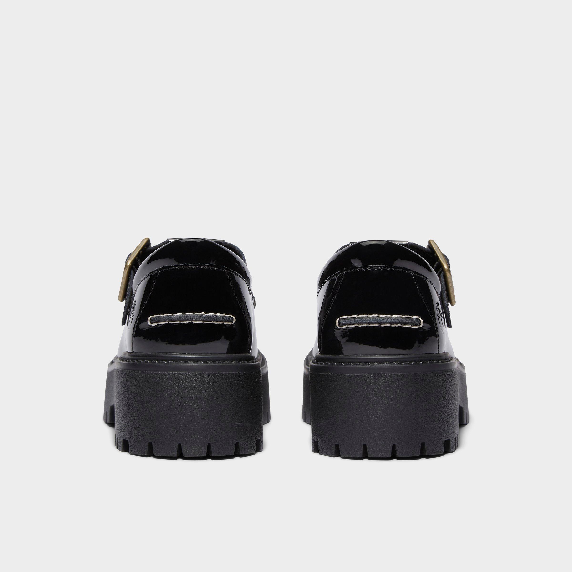 Women's Timberland Patent Leather Stone Street Platform Buckle Casual Shoes