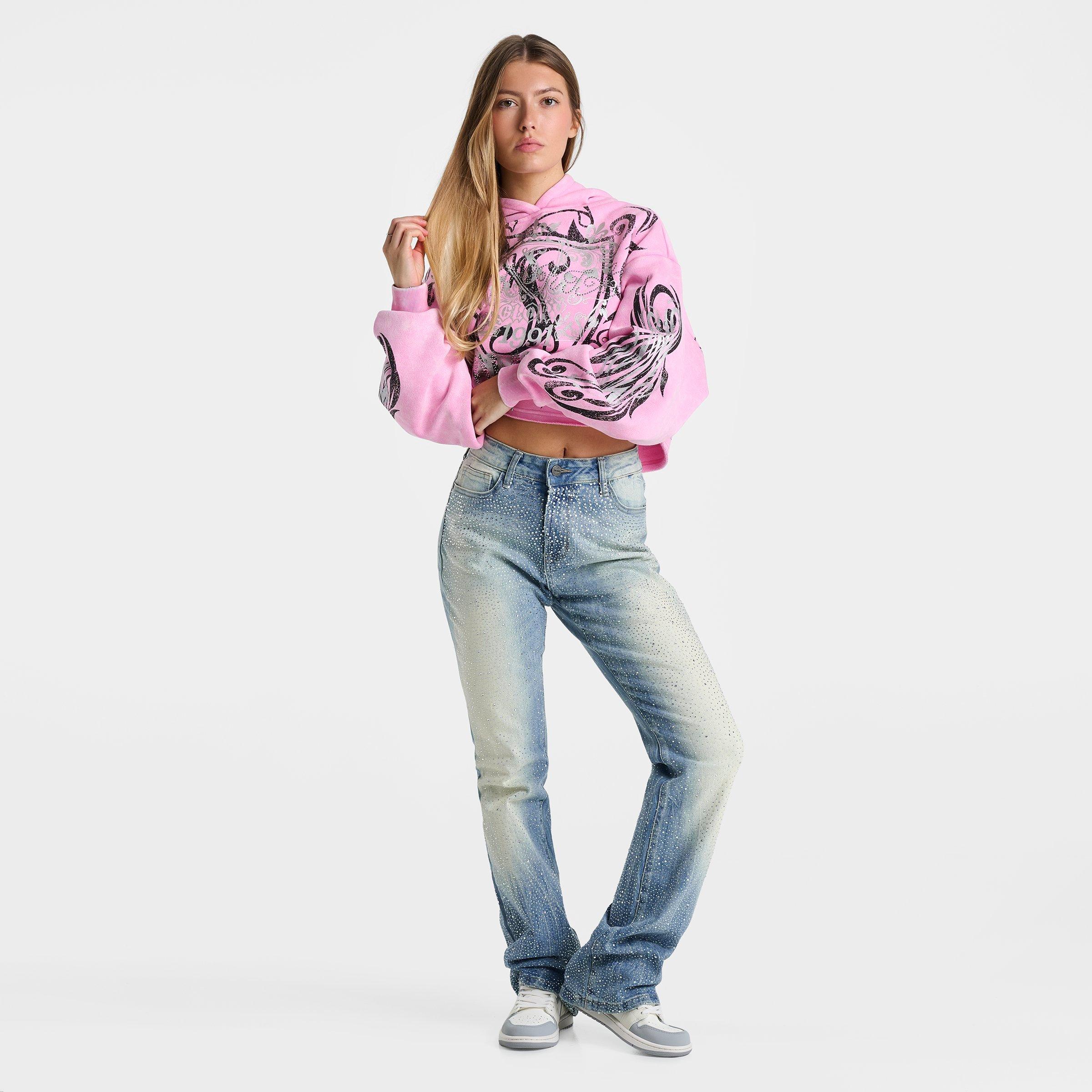 Women's Smoke Rise Ruby Rhinestone High-Rise Bootcut Jeans