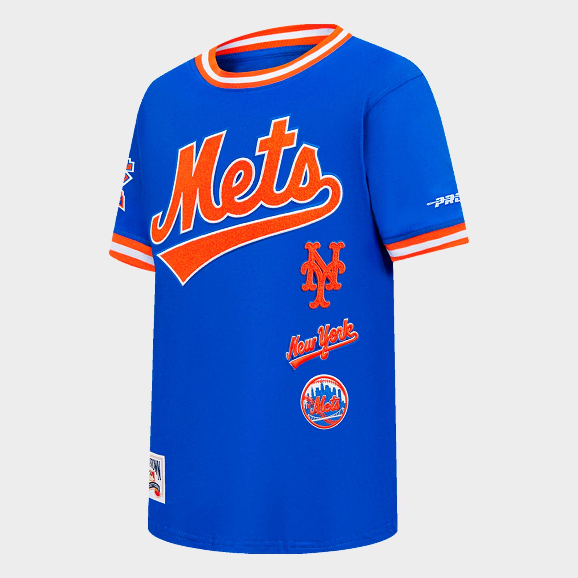 Big Kids' Pro Standard New York Mets MLB Striped Rib T-Shirt