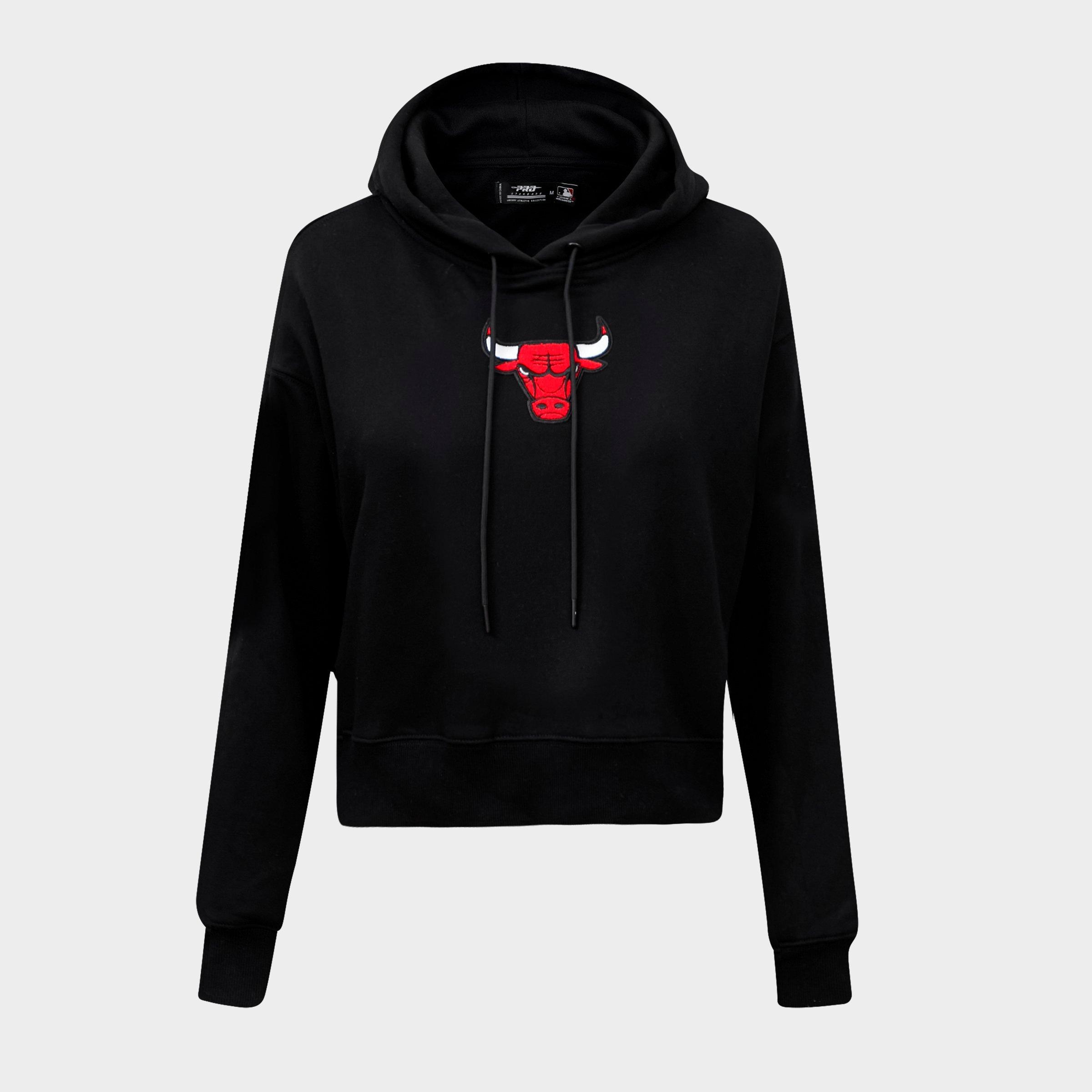 Women's Pro Standard Chicago Bulls NBA Classic Fleece Cropped Pullover Hoodie