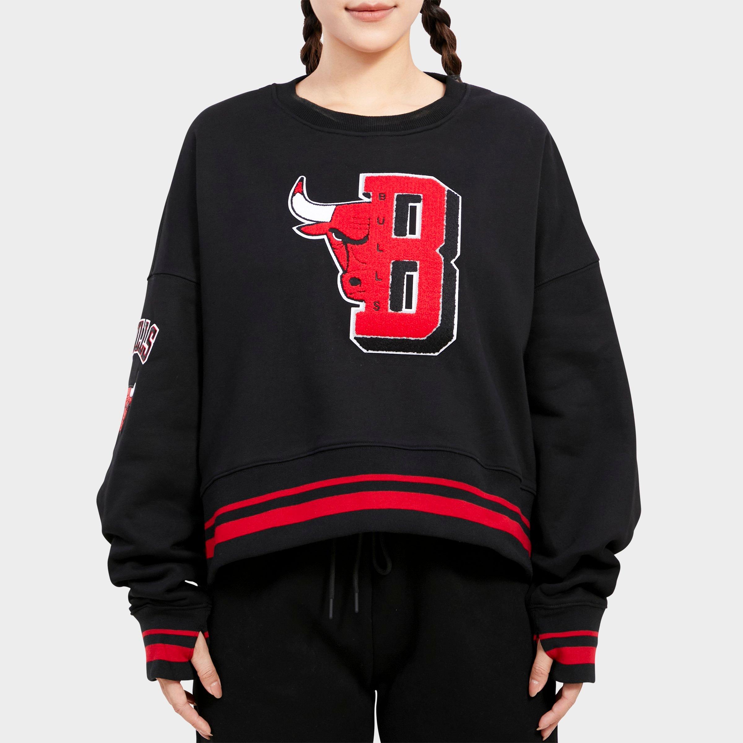 Women's Pro Standard Chicago Bulls NBA Mashup Rib Crewneck Sweatshirt