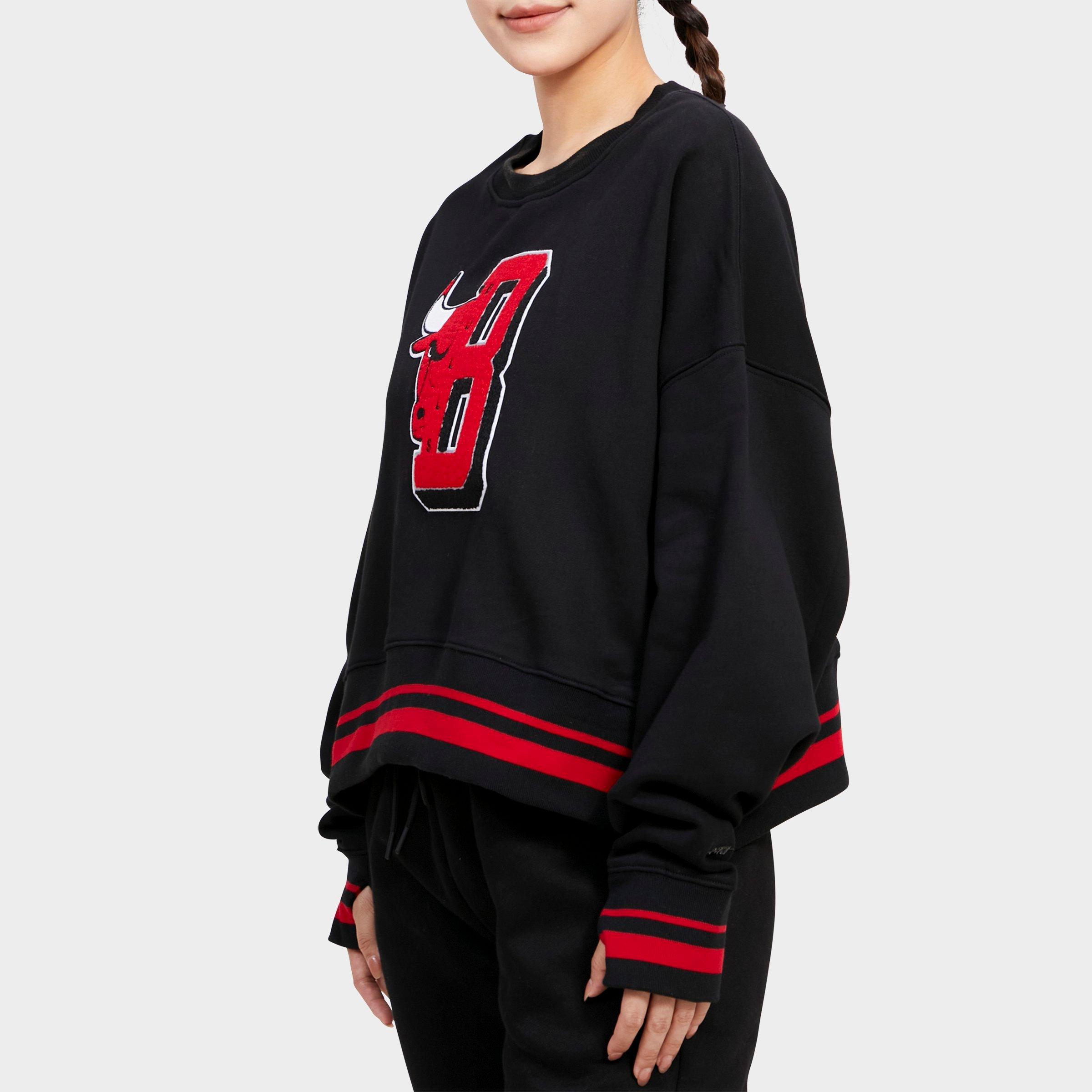 Women's Pro Standard Chicago Bulls NBA Mashup Rib Crewneck Sweatshirt