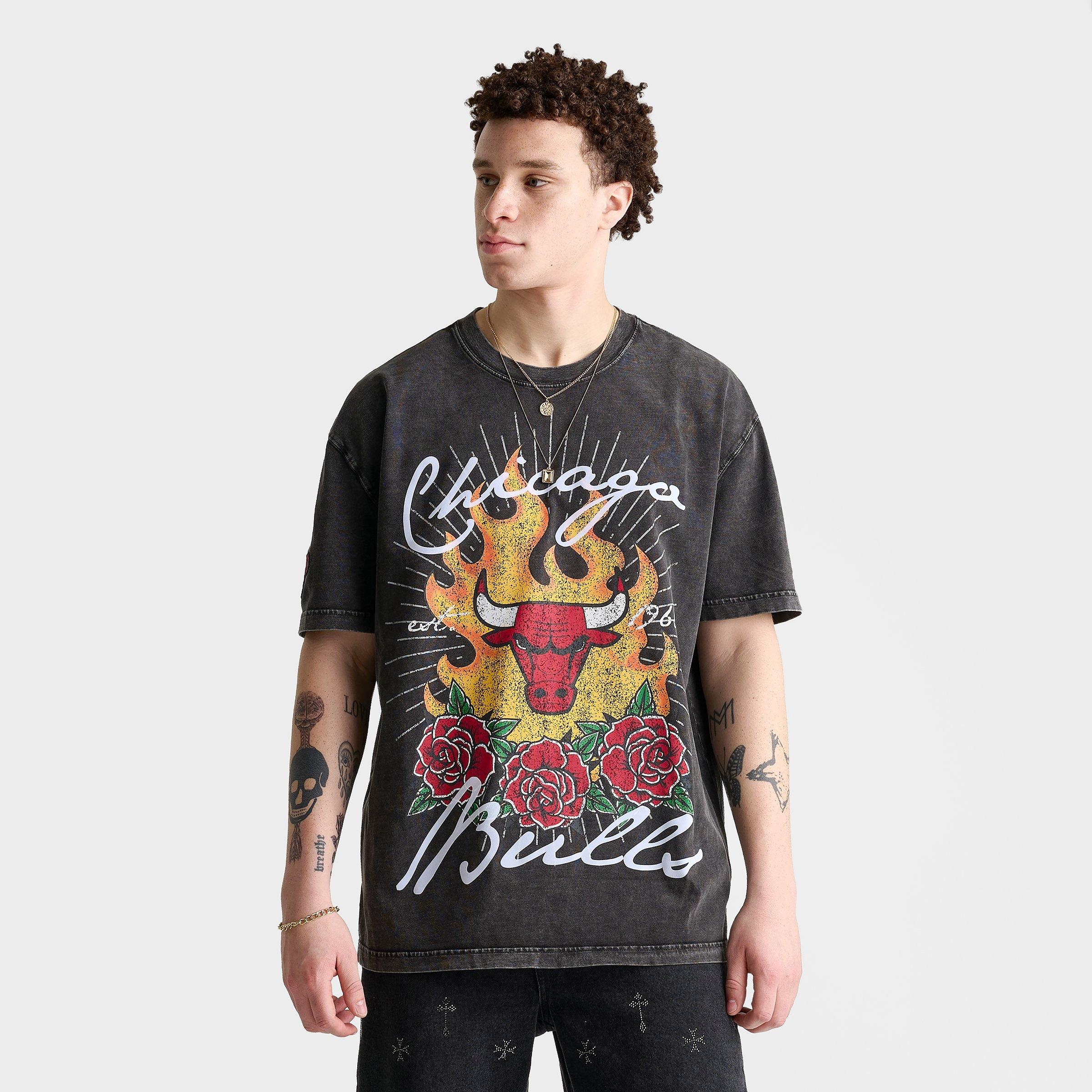 Men's Pro Standard Chicago Bulls NBA Fire And Roses T-Shirt