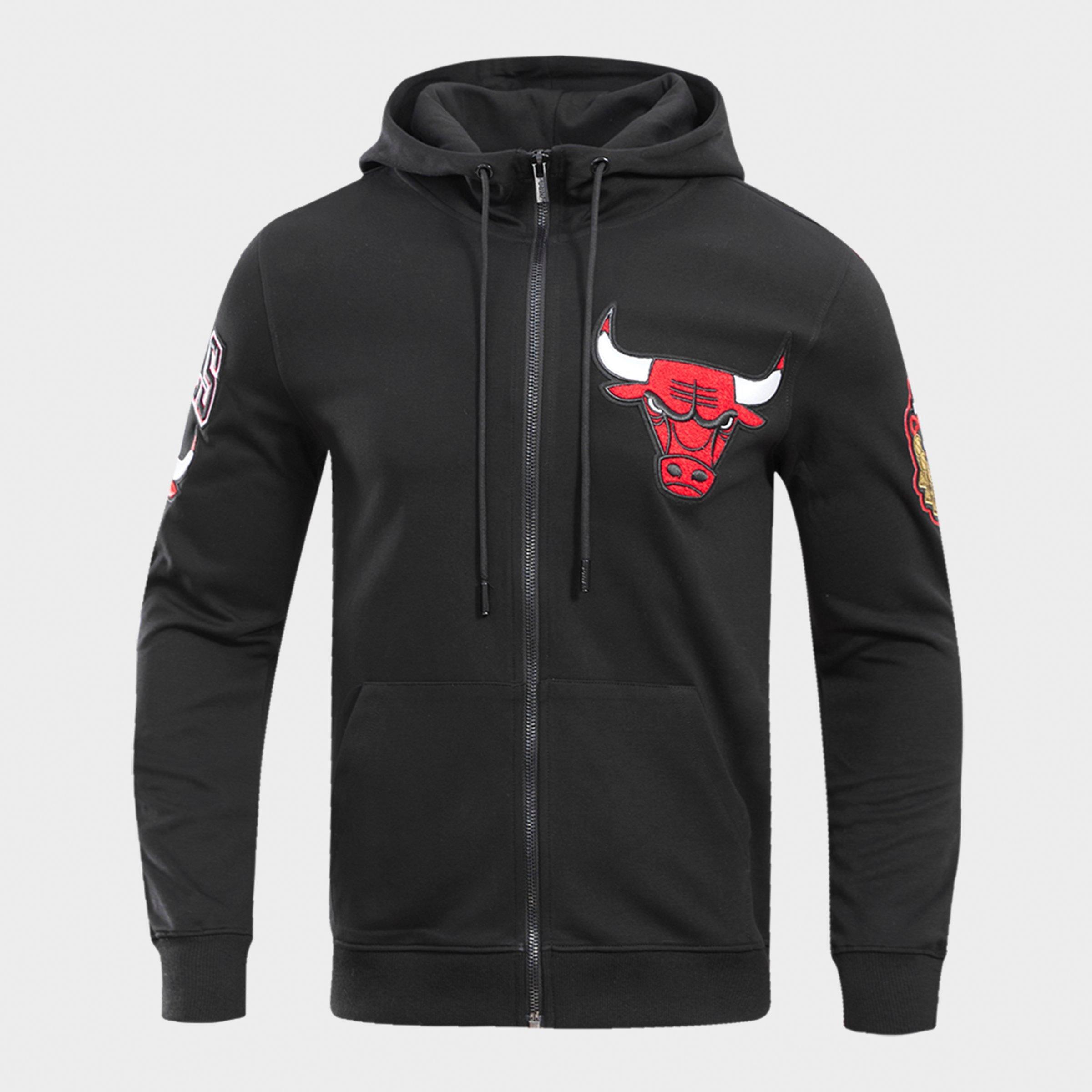 Men's Pro Standard Chicago Bulls NBA Classic Chenille Full-Zip Hoodie