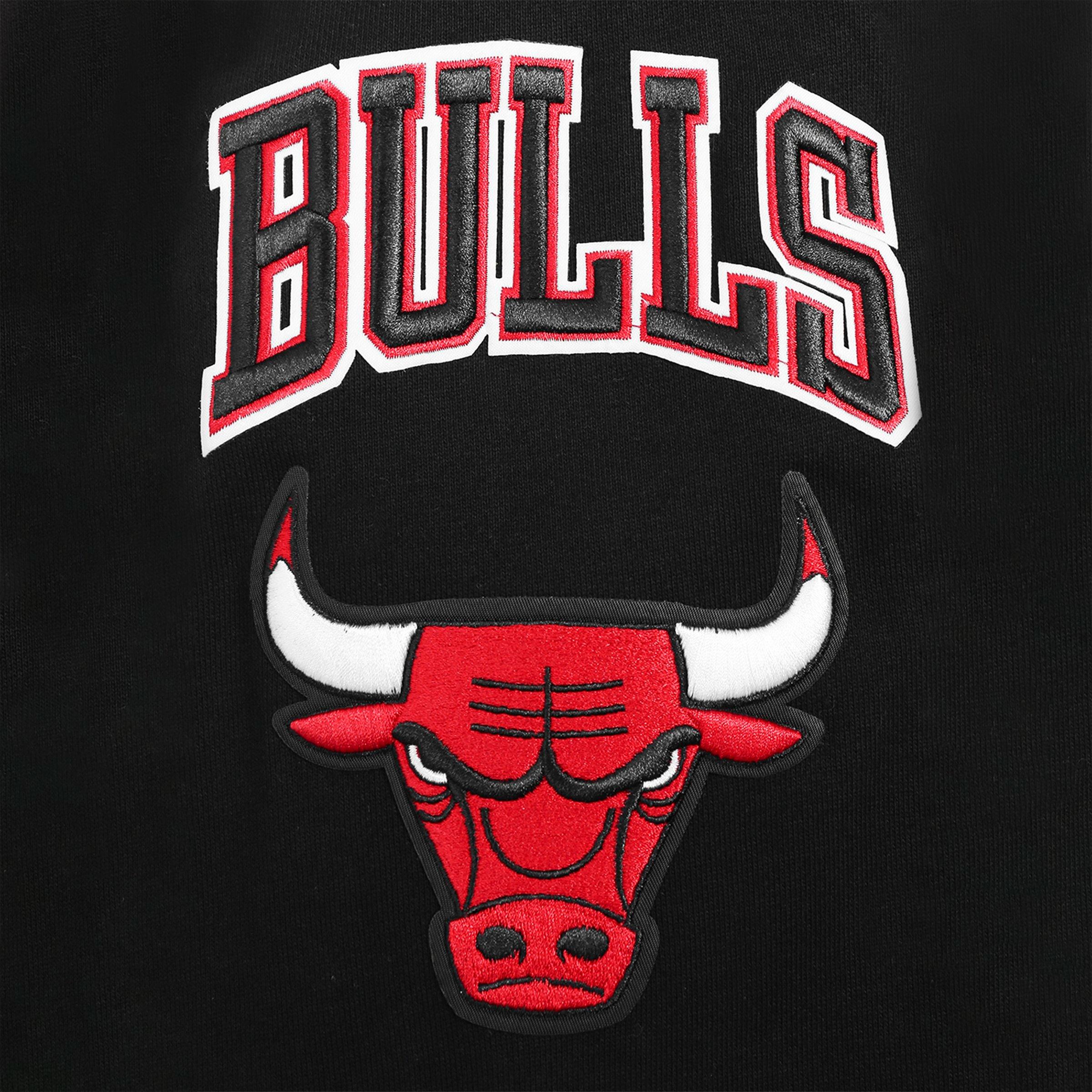 Men's Pro Standard Chicago Bulls NBA Old English Fleece Crewneck Sweatshirt