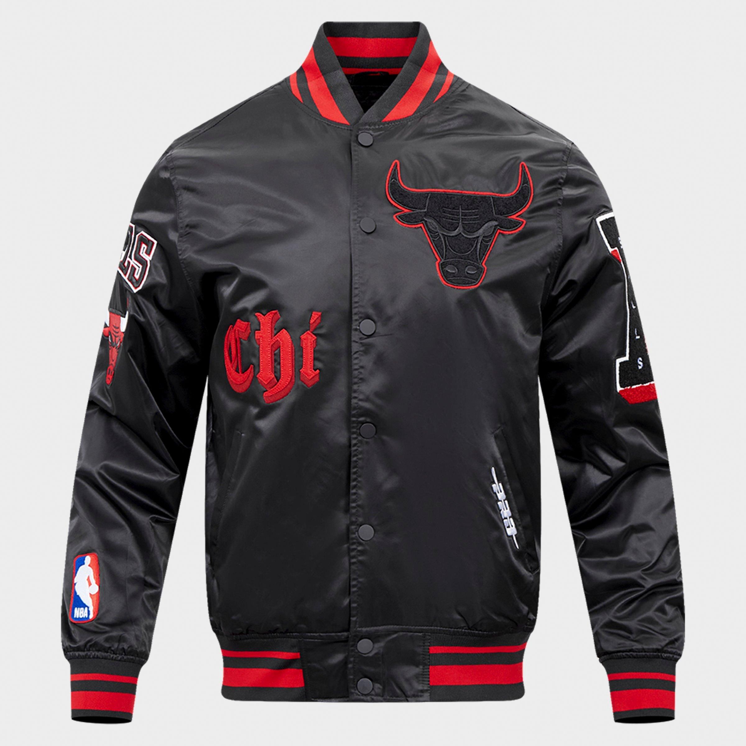 Men's Pro Standard Chicago Bulls NBA Old English Satin Jacket