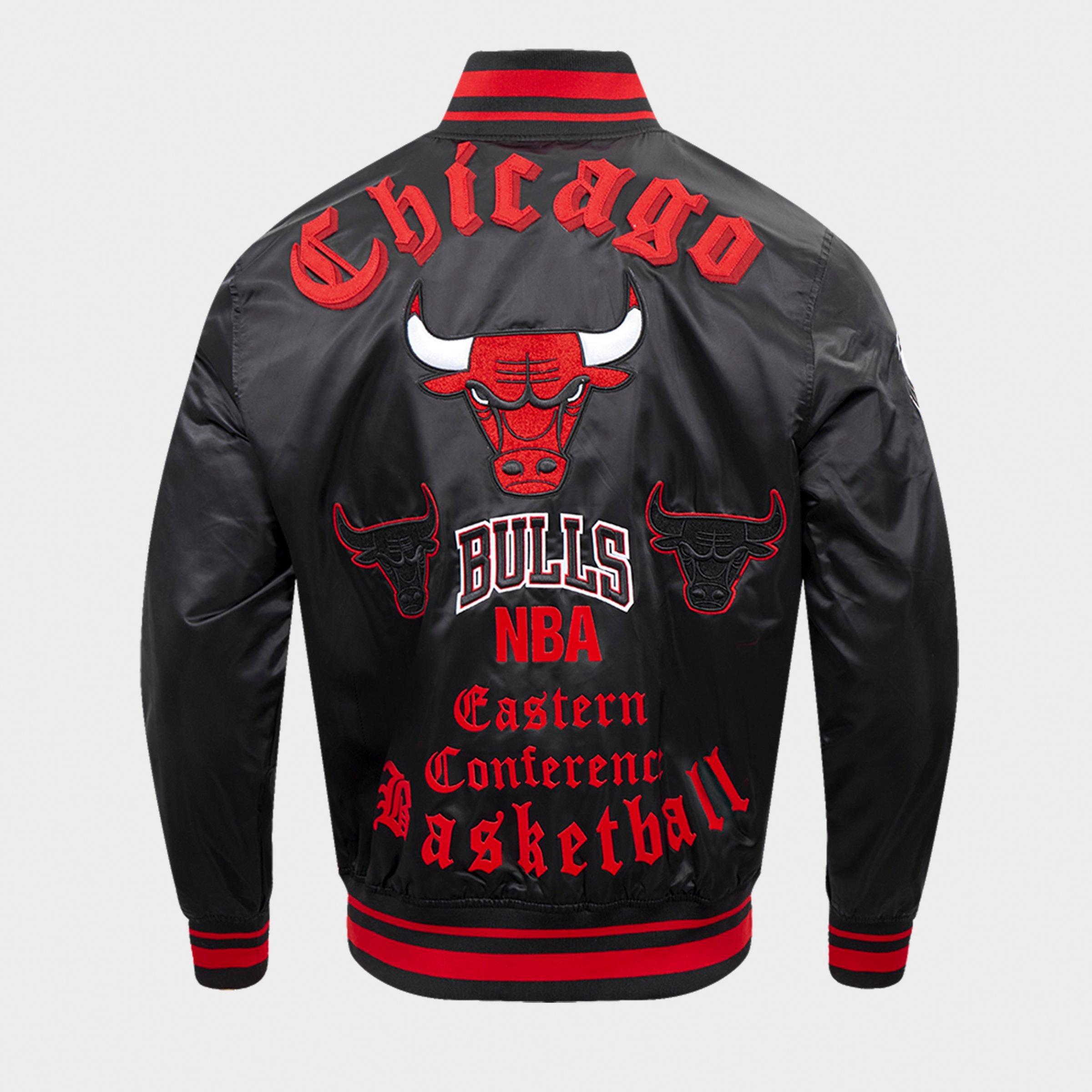 Men's Pro Standard Chicago Bulls NBA Old English Satin Jacket
