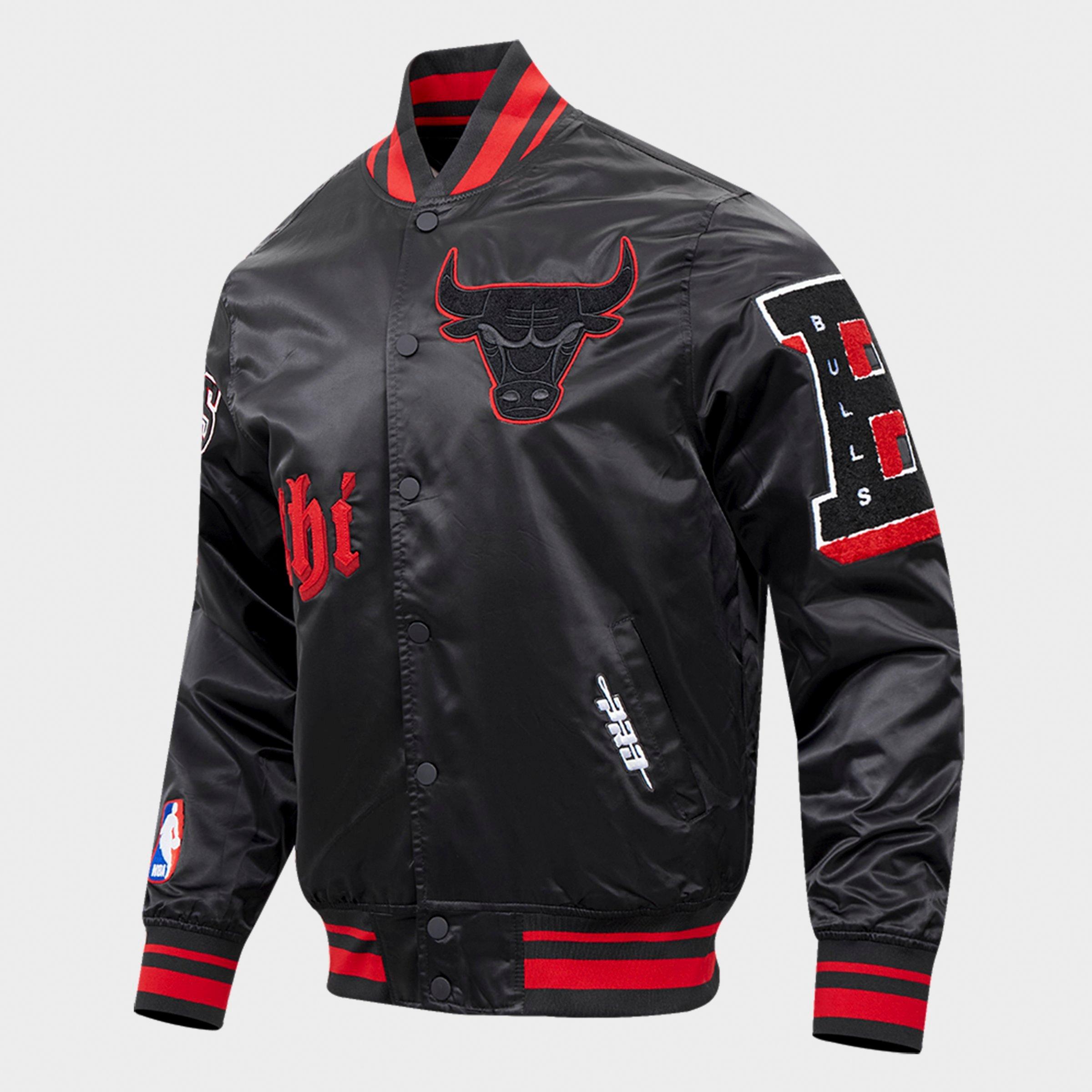 Men's Pro Standard Chicago Bulls NBA Old English Satin Jacket