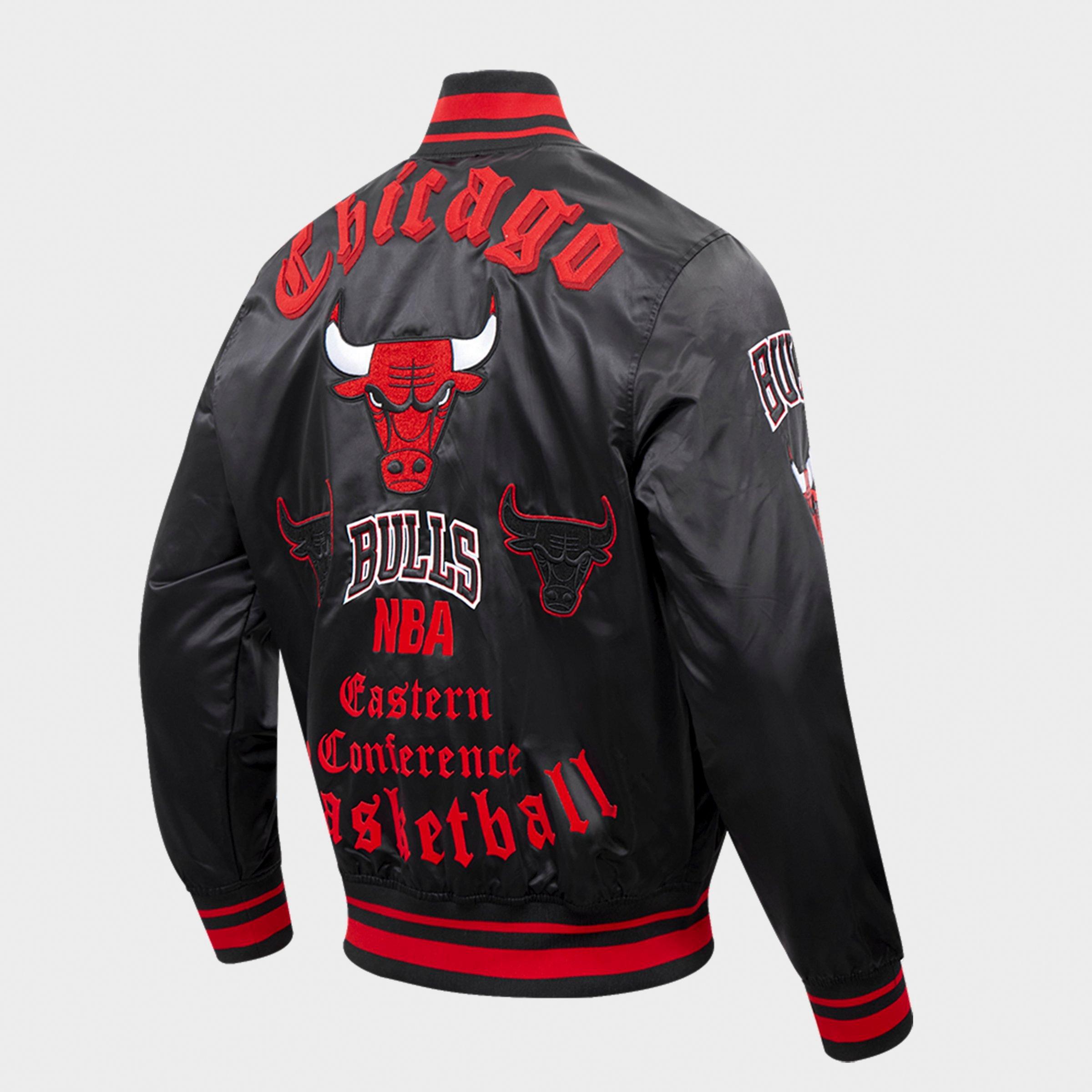 Men's Pro Standard Chicago Bulls NBA Old English Satin Jacket
