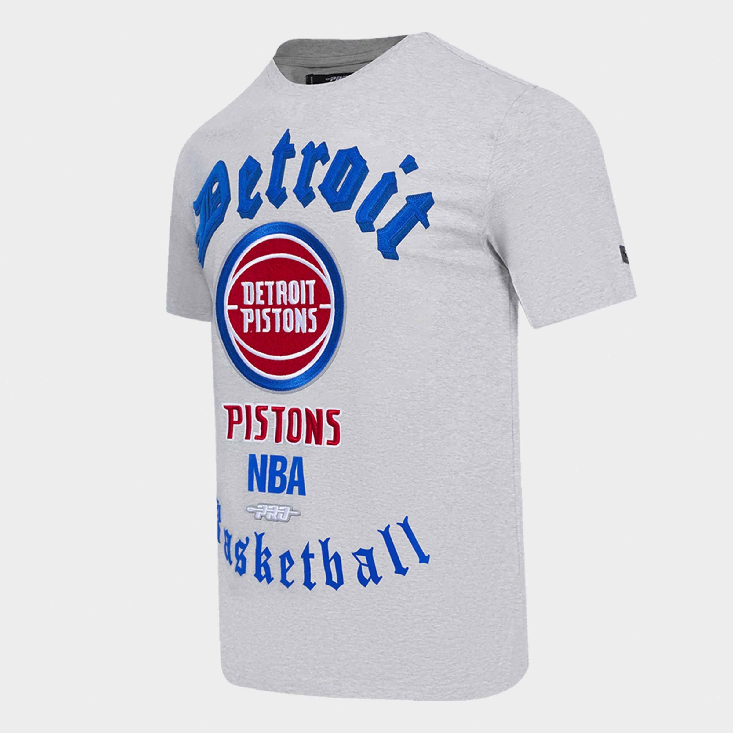 Men's Pro Standard Detroit Pistons NBA Old English T-Shirt