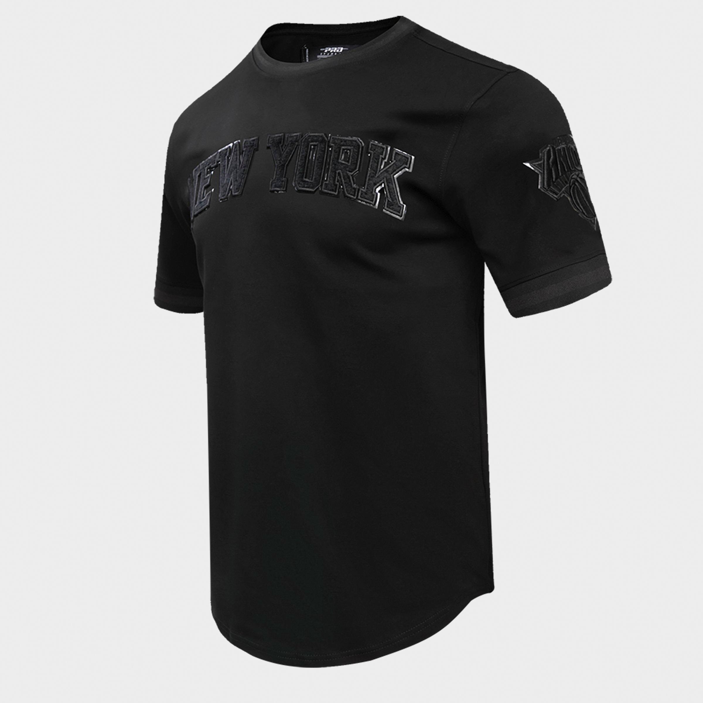 Men's Pro Standard New York Knicks NBA Classic Chenille Triple Black T-Shirt