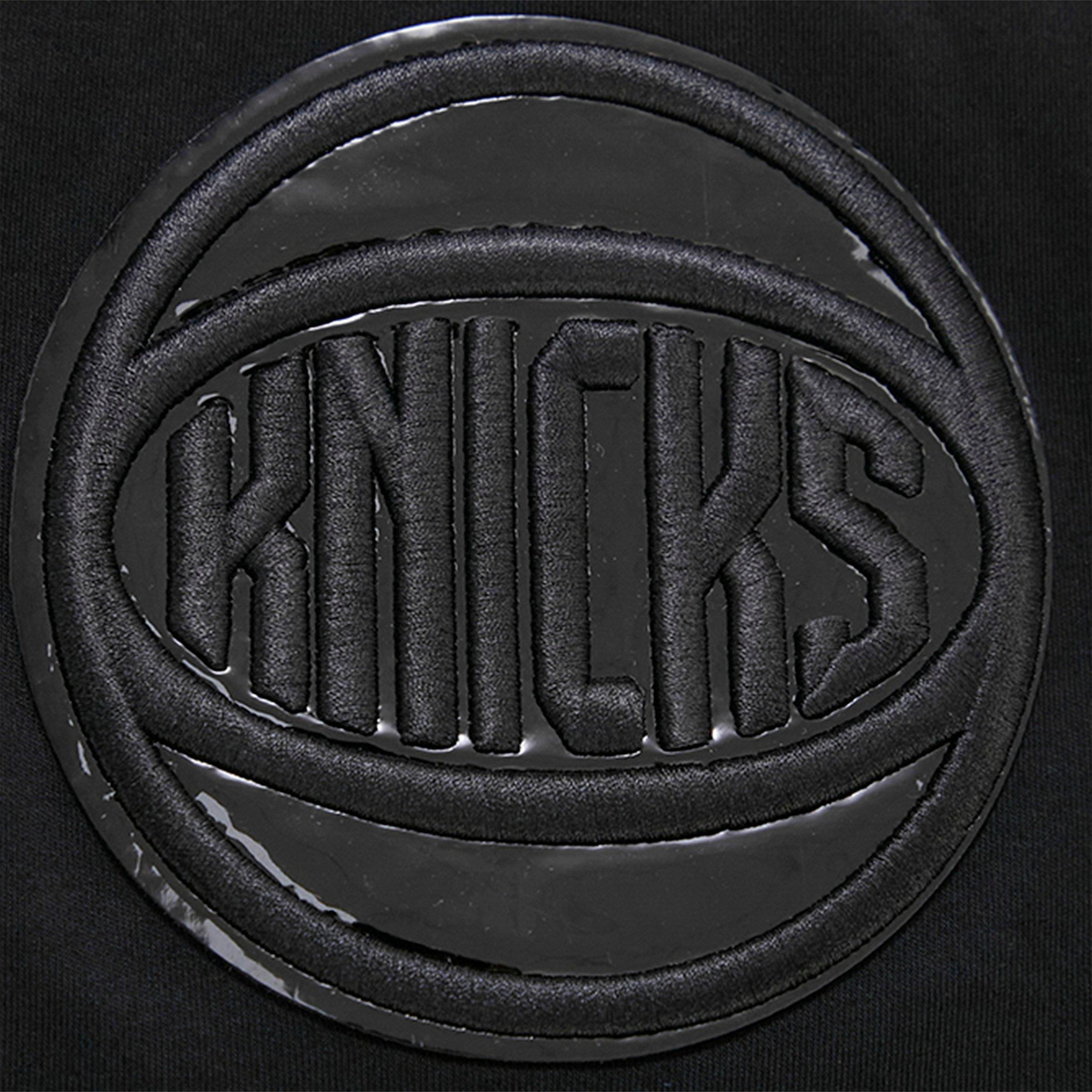 Men's Pro Standard New York Knicks NBA Classic Chenille Triple Black T-Shirt