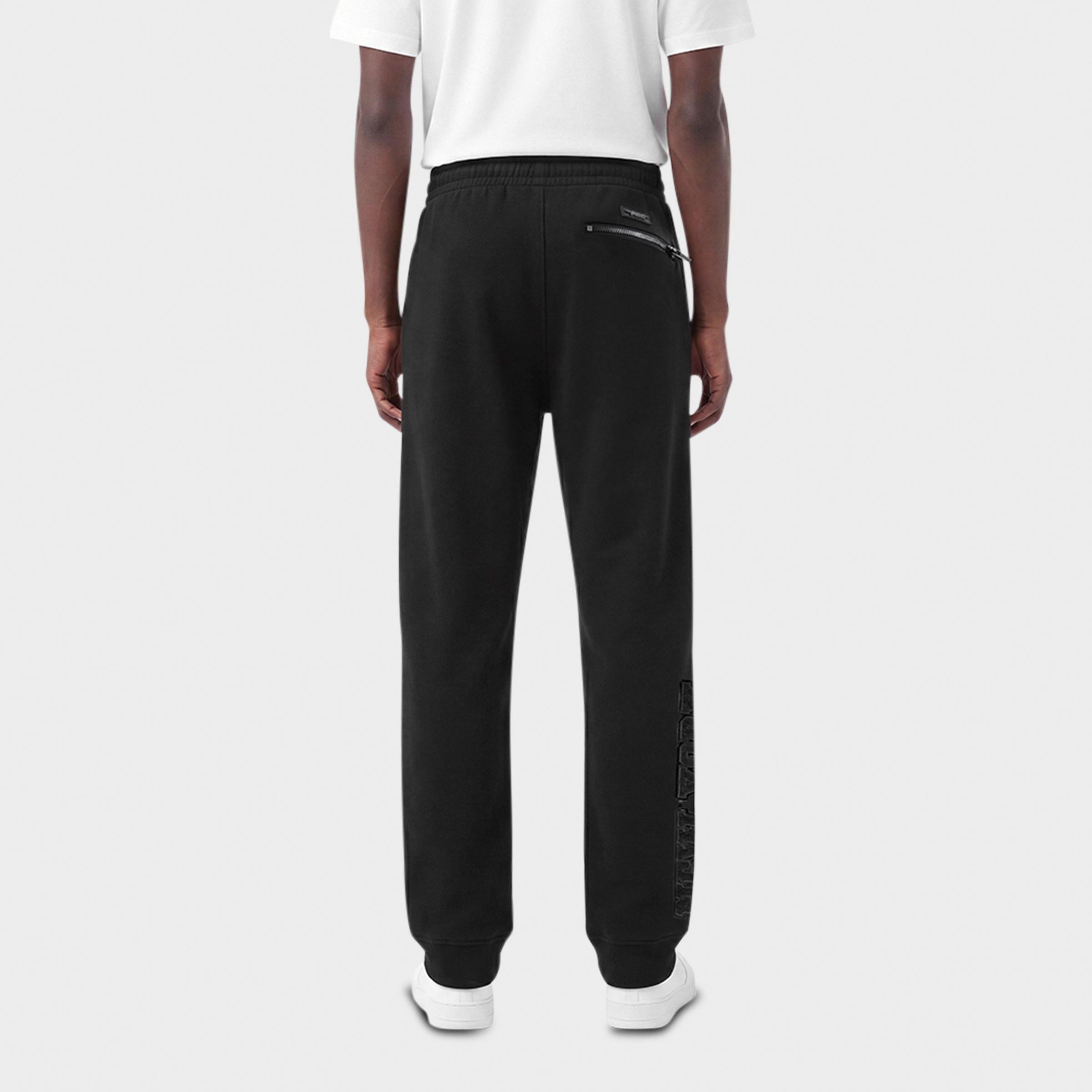 Men's Pro Standard New York Knicks NBA Classic Chenille Triple Black Fleece Jogger Pants