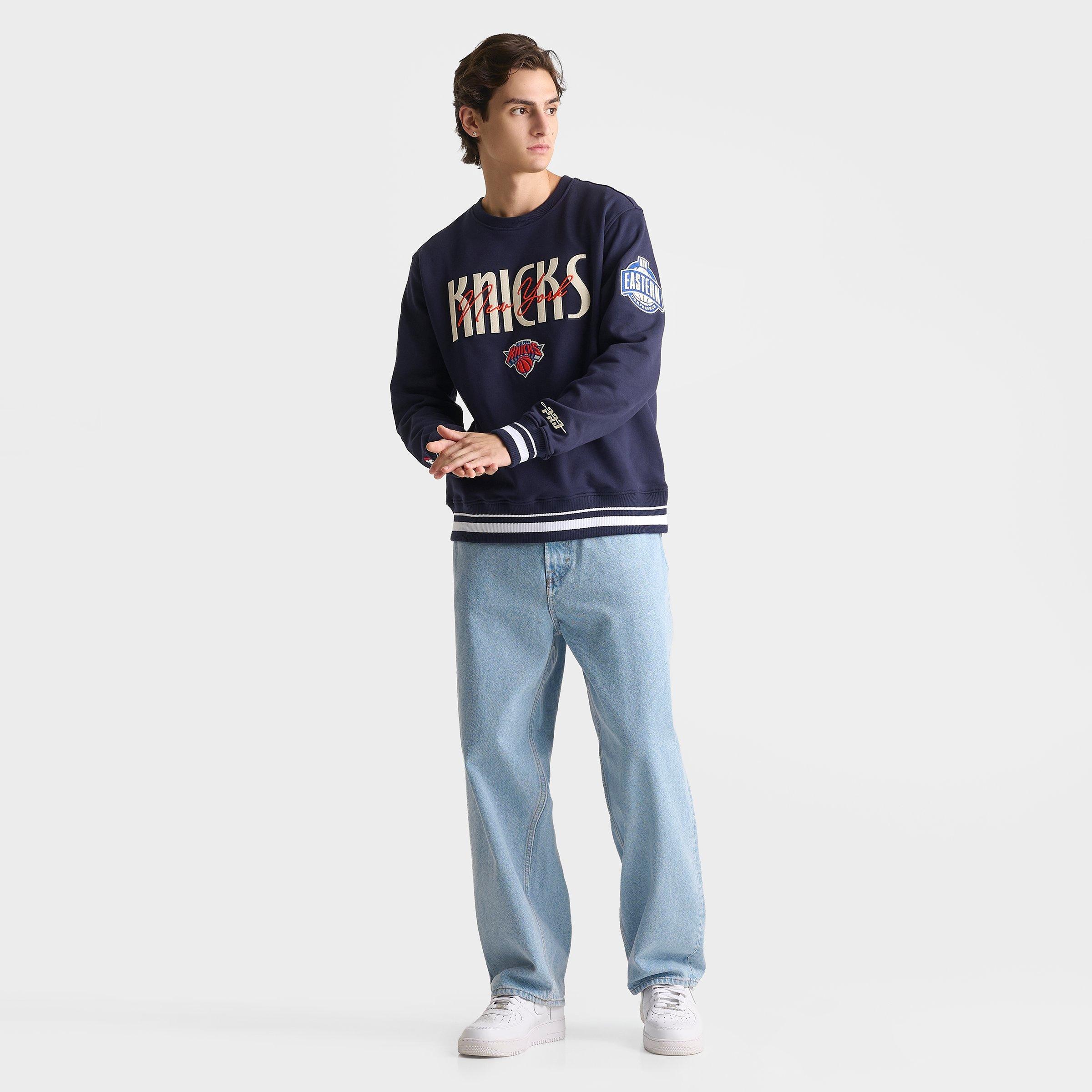Men's Pro Standard New York Knicks NBA Original Players Fleece Crewneck Sweatshirt