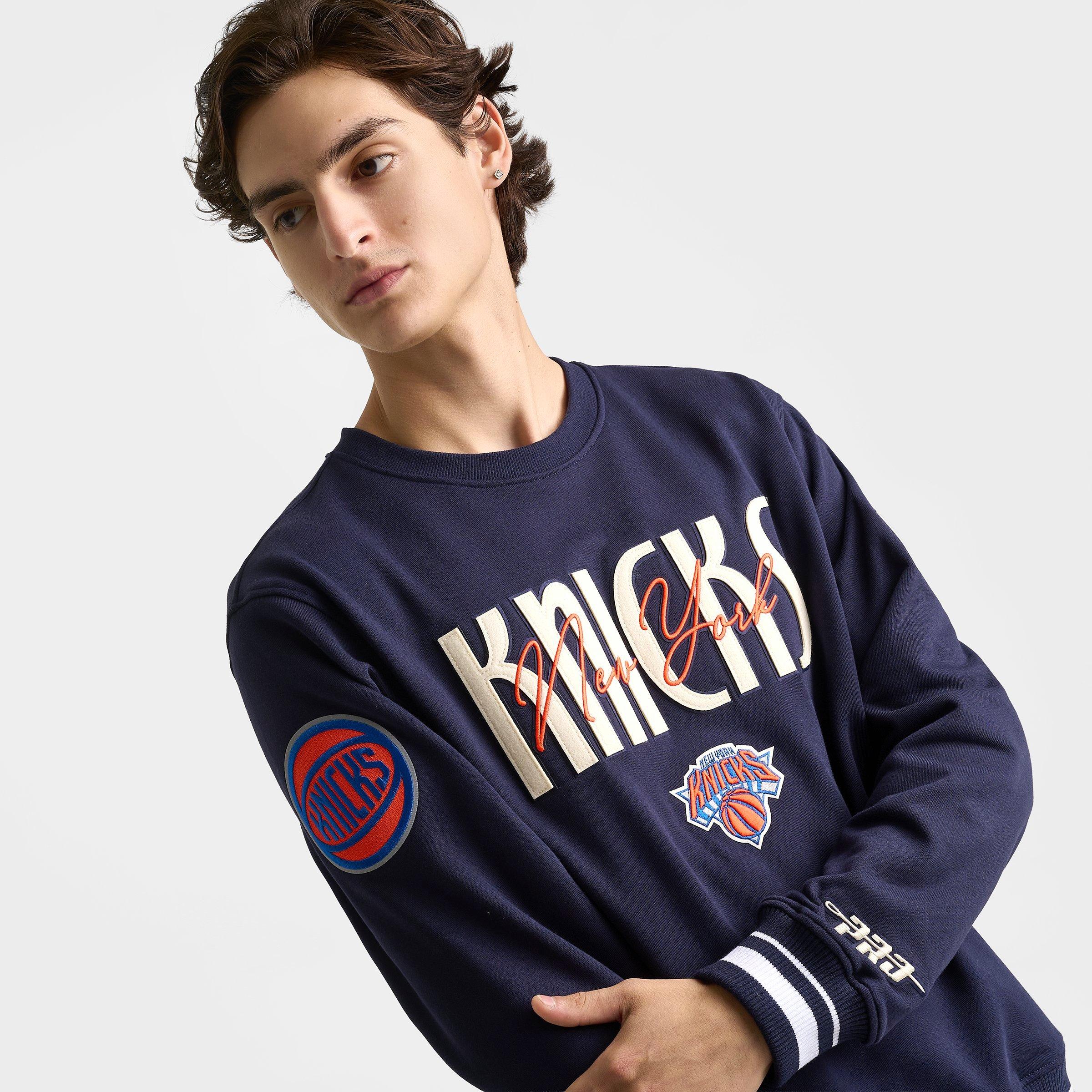 Men's Pro Standard New York Knicks NBA Original Players Fleece Crewneck Sweatshirt