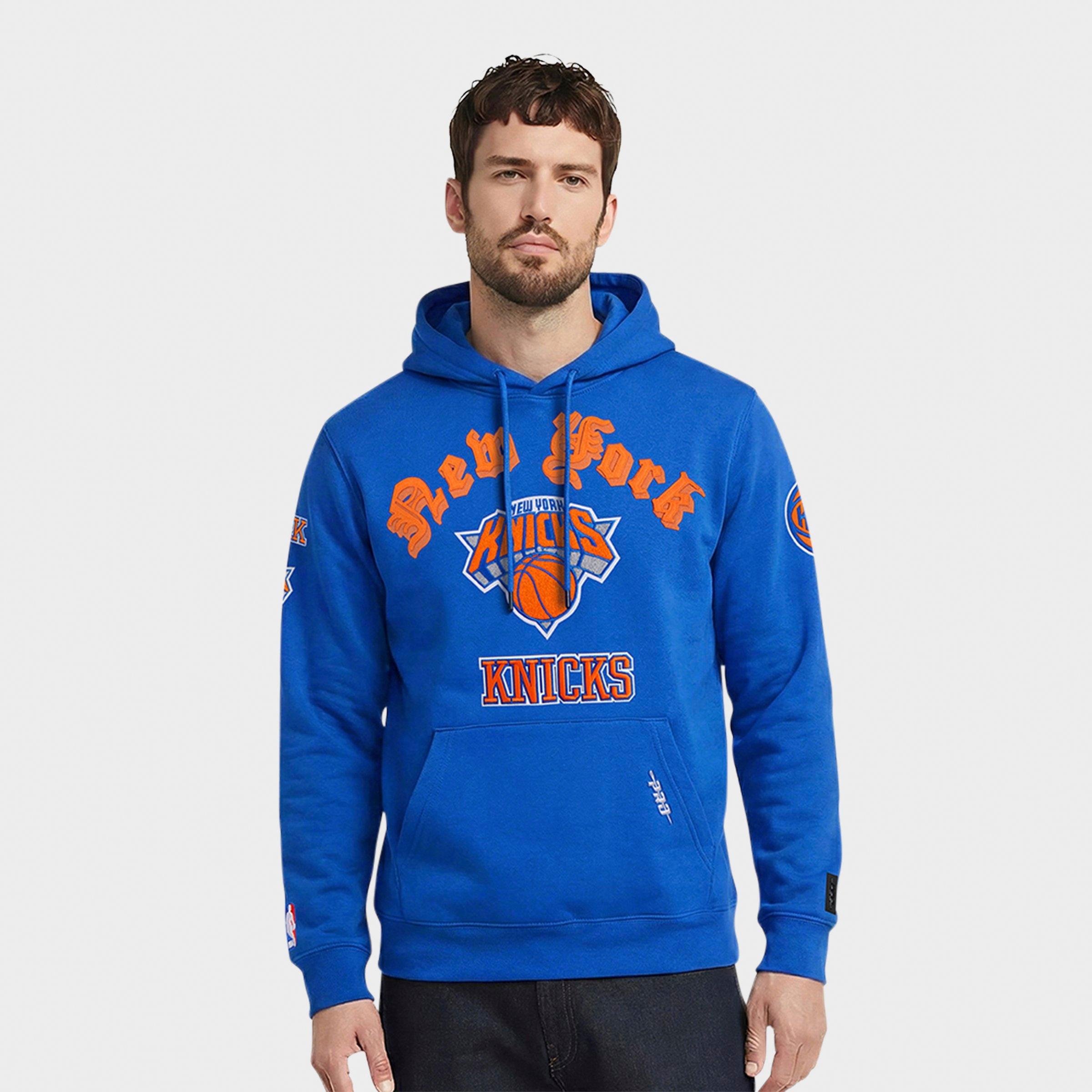 Men's Pro Standard New York Knicks NBA Old English Fleece Pullover Hoodie