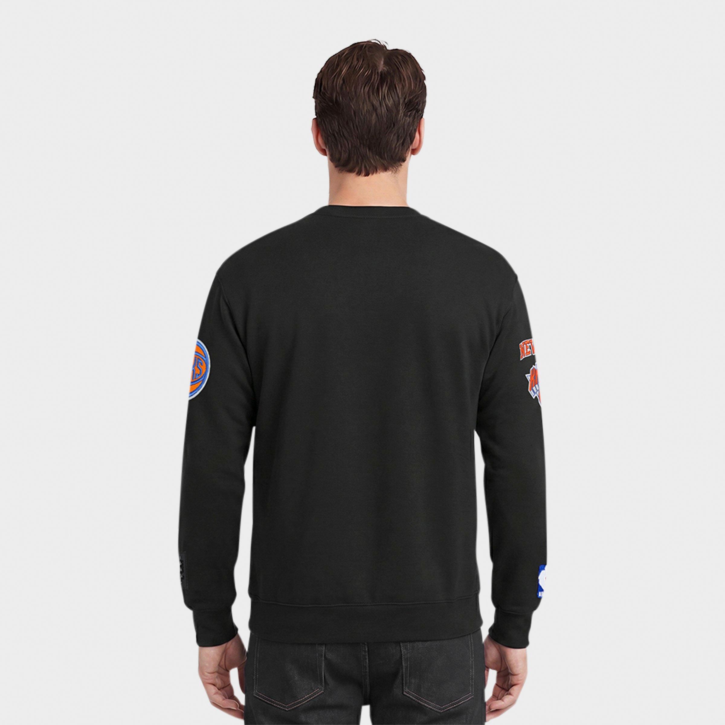 Men's Pro Standard New York Knicks NBA Old English Fleece Crewneck Sweatshirt