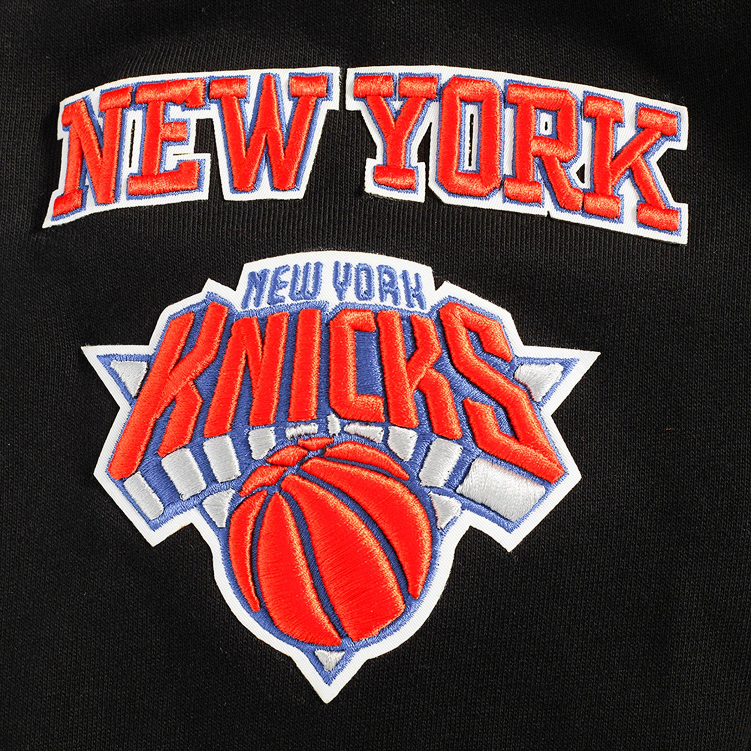 Men's Pro Standard New York Knicks NBA Old English Fleece Crewneck Sweatshirt