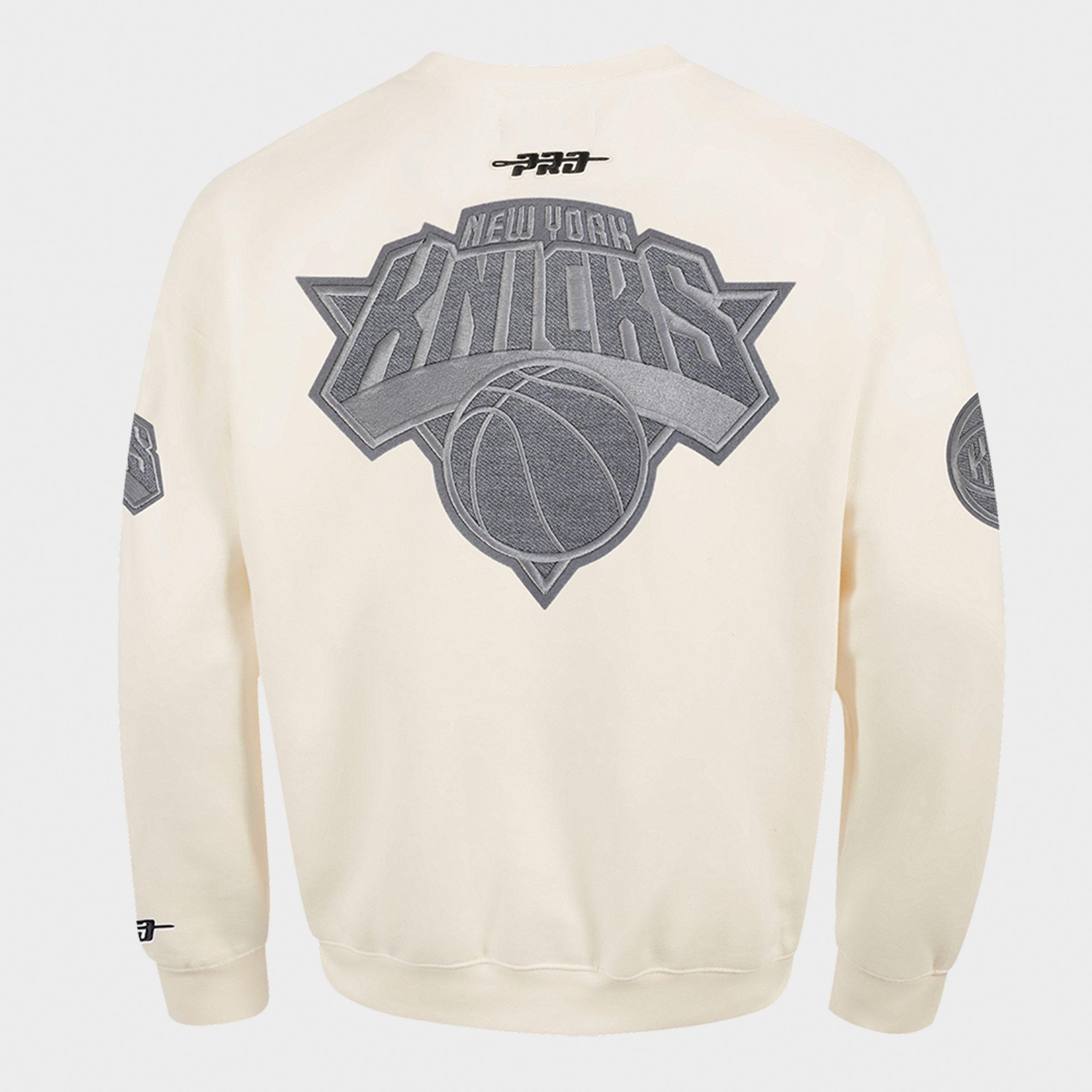 Men's Pro Standard New York Knicks NBA Reverse French Terry Crewneck Sweatshirt