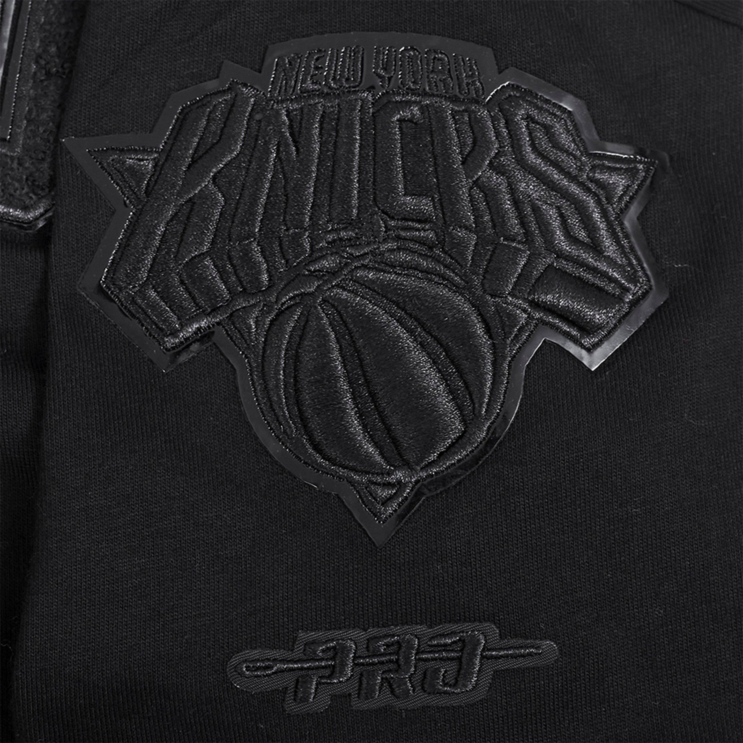 Big Kids' Pro Standard New York Knicks NBA Triple Black Striped Rib T-Shirt
