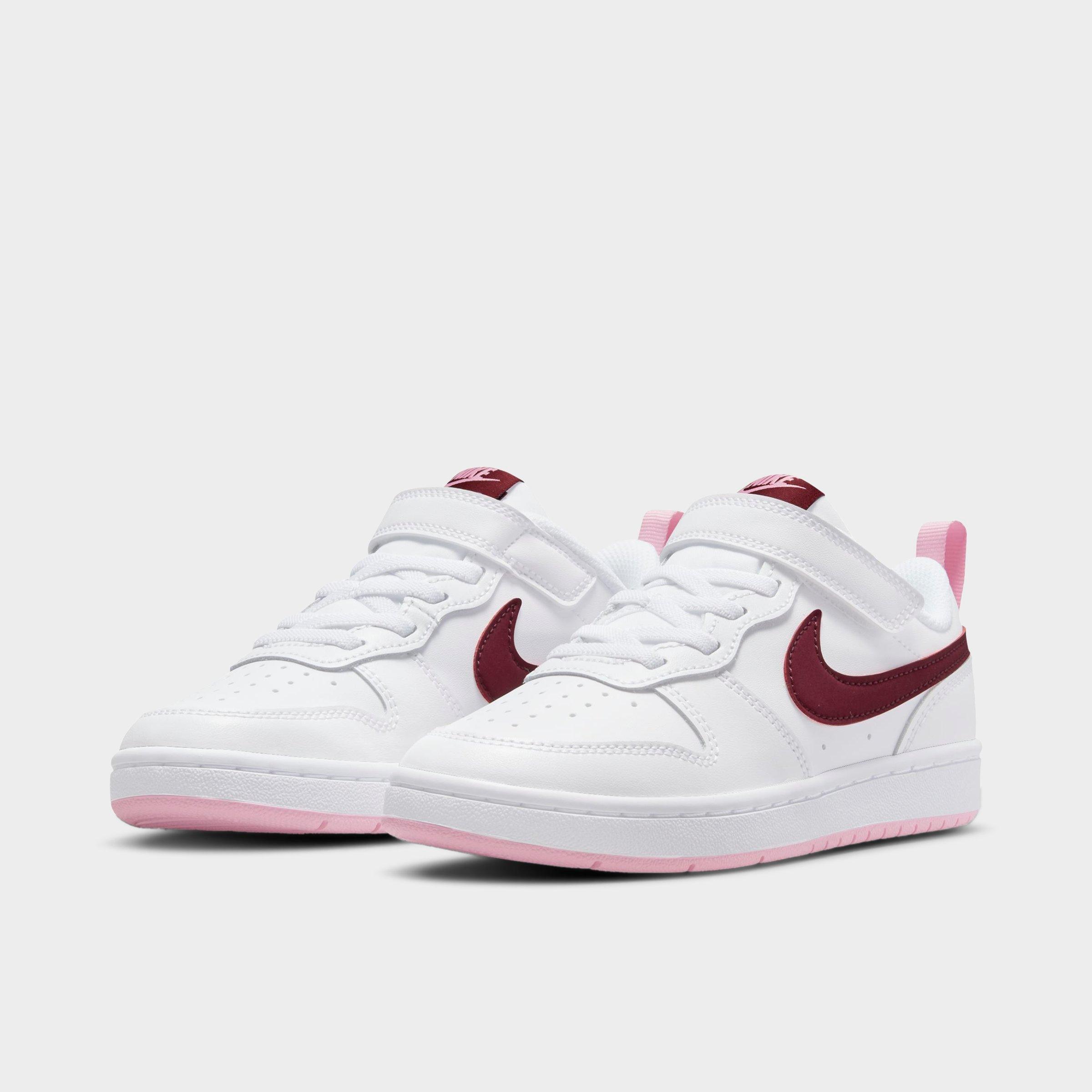 Little Kids' Nike Court Borough Low 2 Hook-and-Loop Casual Shoes