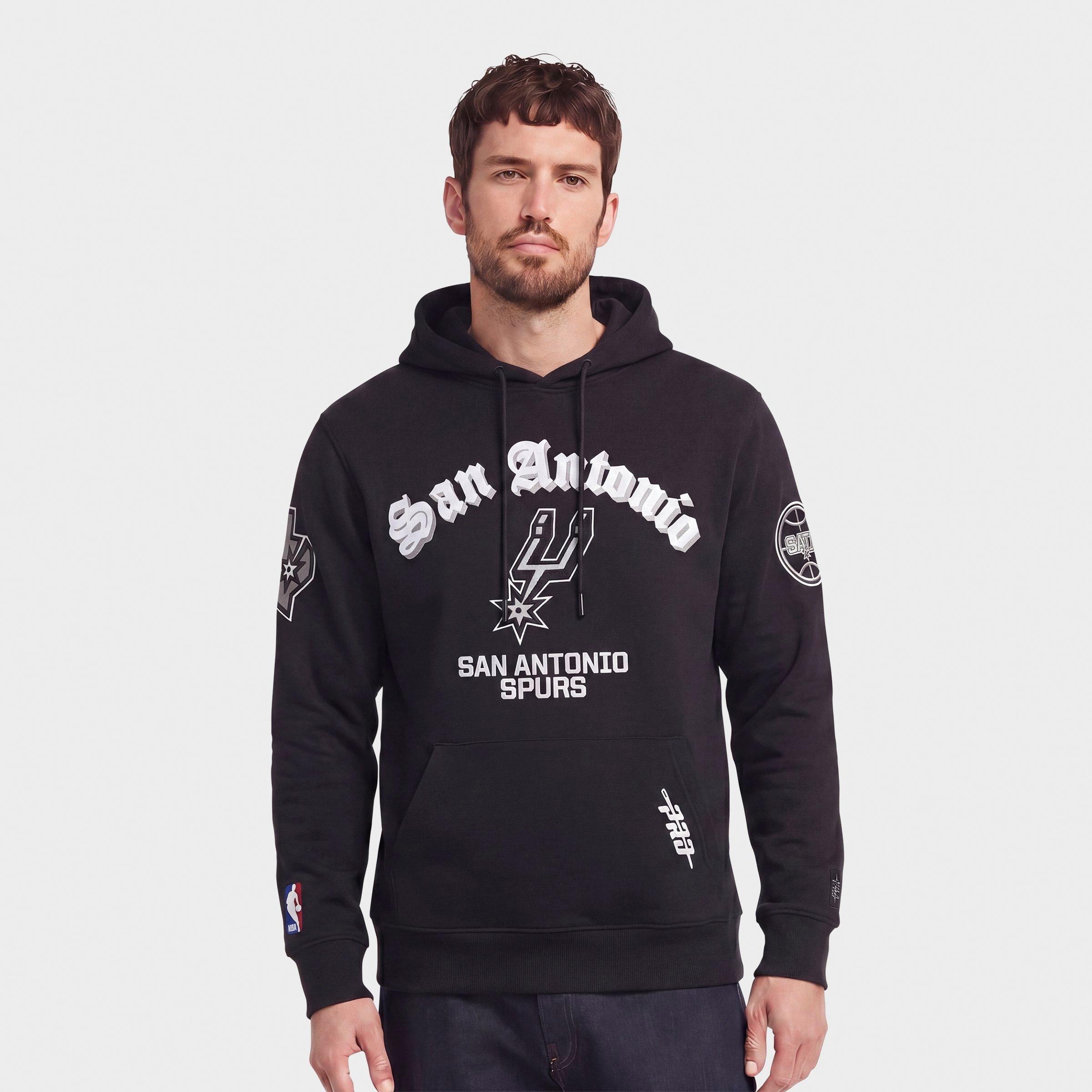 Men's Pro Standard San Antonio Spurs NBA Old English Fleece Pullover Hoodie