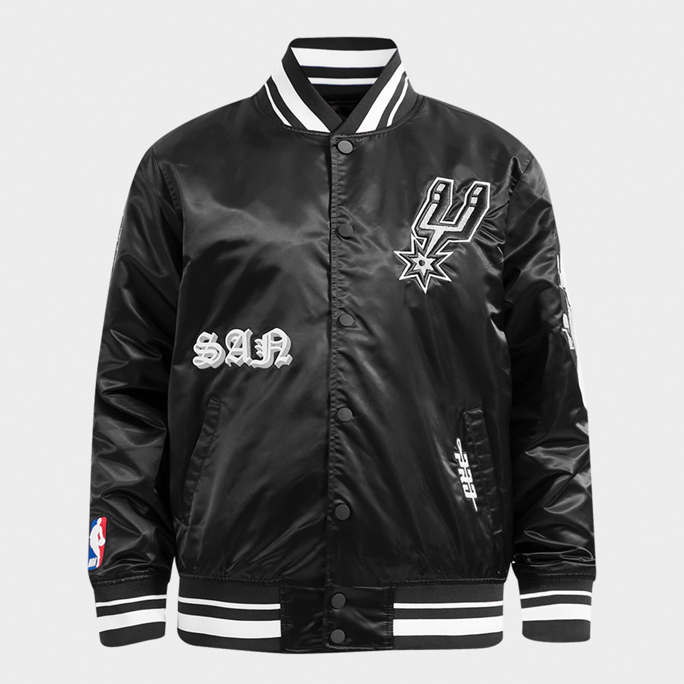 Men's Pro Standard San Antonio Spurs NBA Old English Satin Jacket