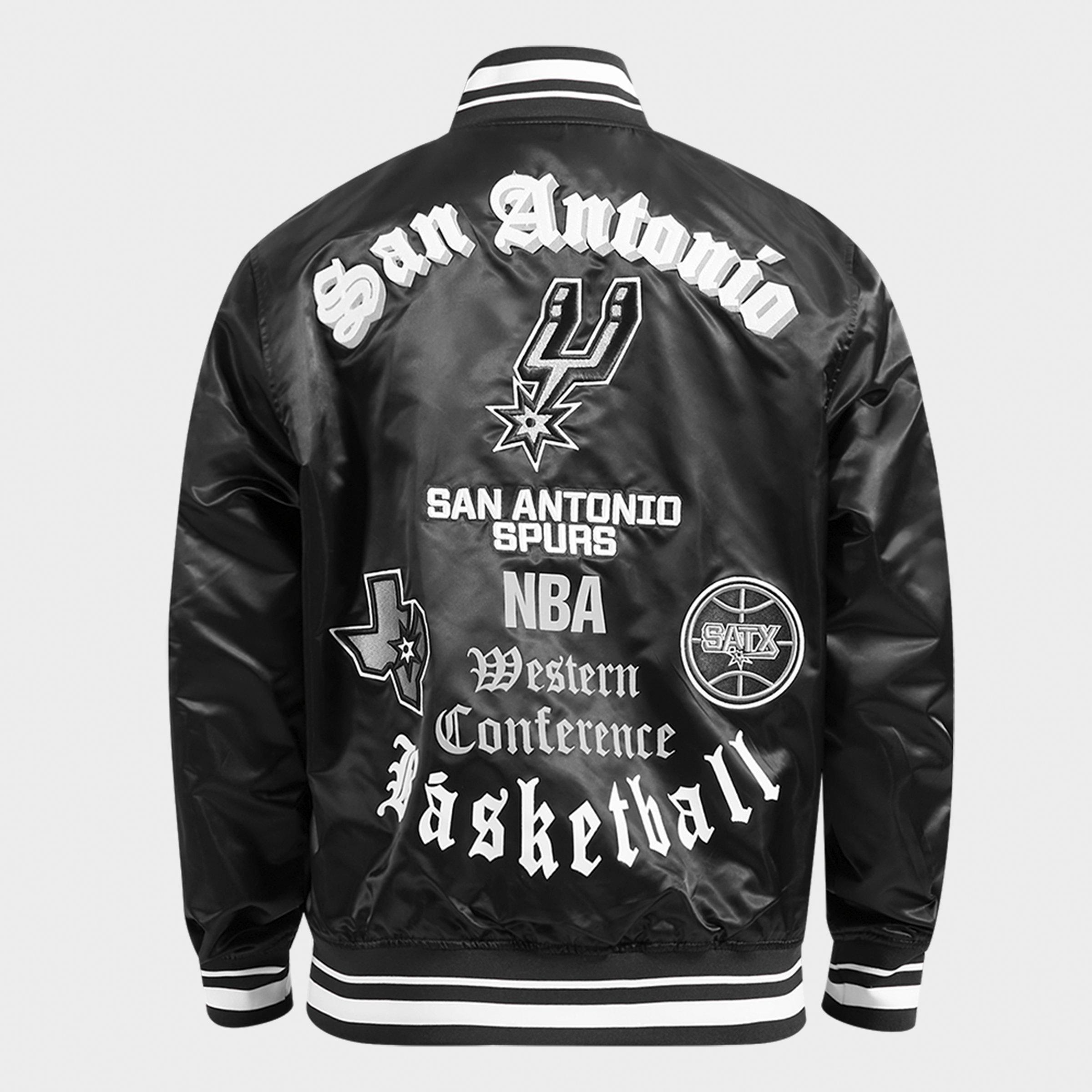 Men's Pro Standard San Antonio Spurs NBA Old English Satin Jacket