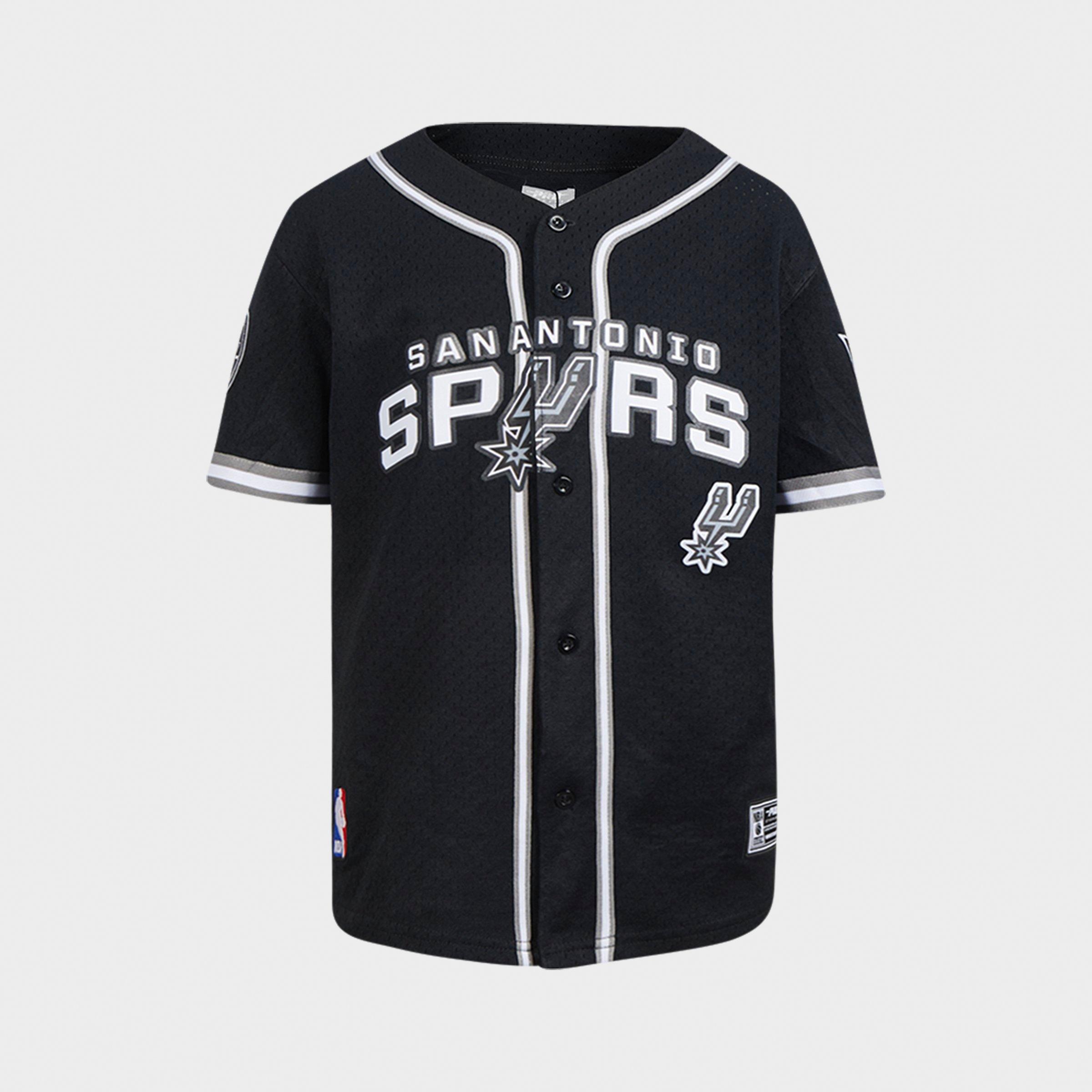 Big Kids' Pro Standard San Antonio Spurs NBA Mesh Button Down T-Shirt