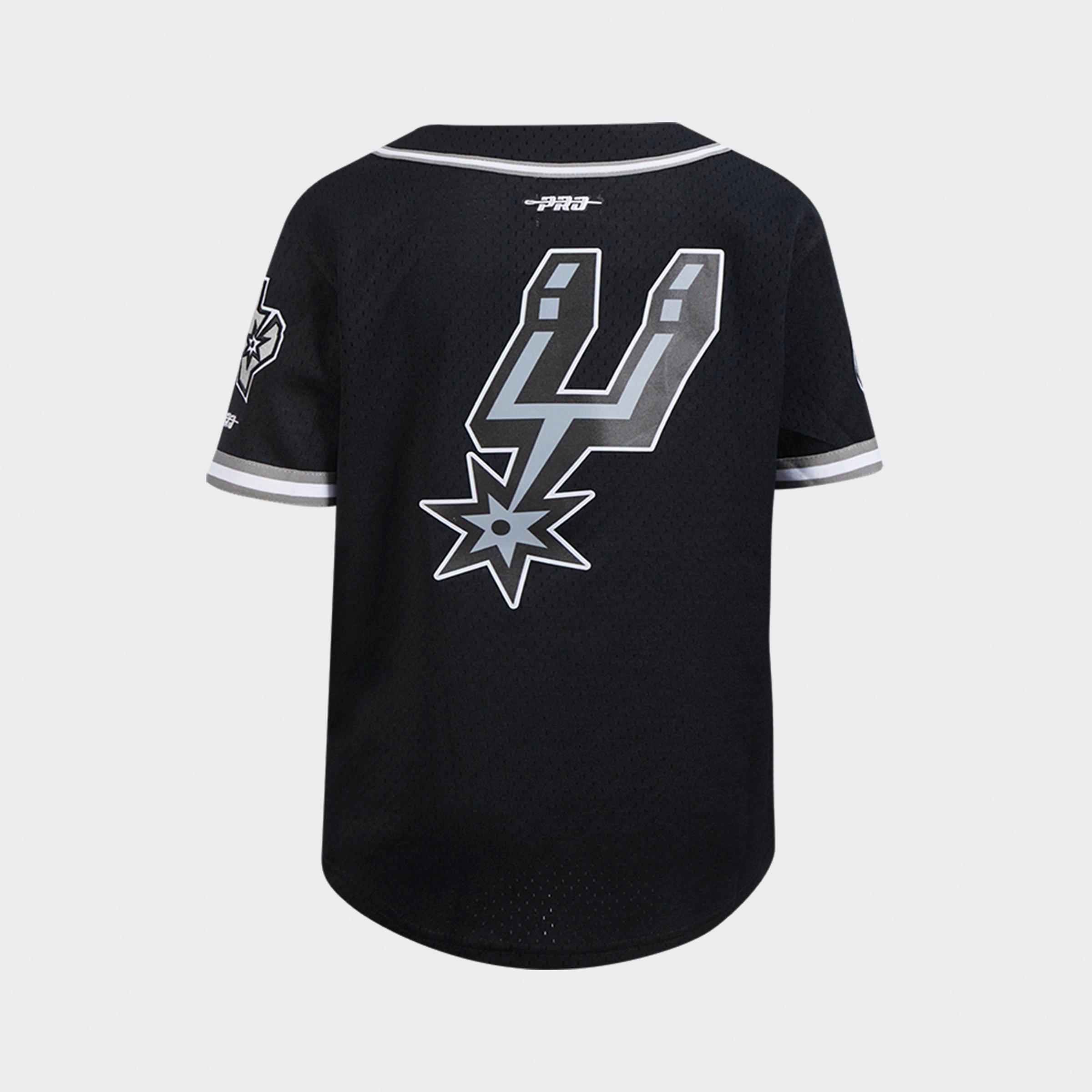 Big Kids' Pro Standard San Antonio Spurs NBA Mesh Button Down T-Shirt
