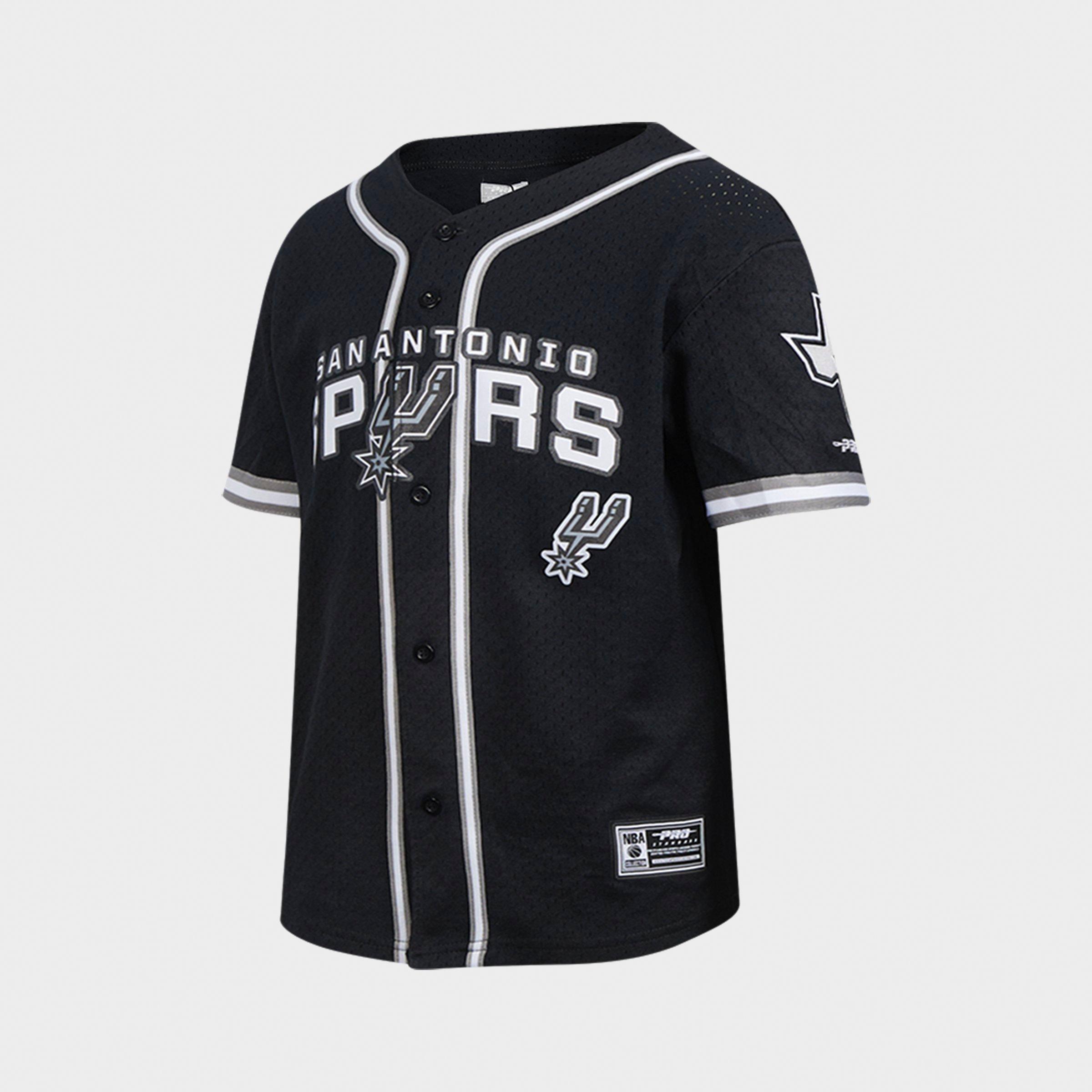Big Kids' Pro Standard San Antonio Spurs NBA Mesh Button Down T-Shirt