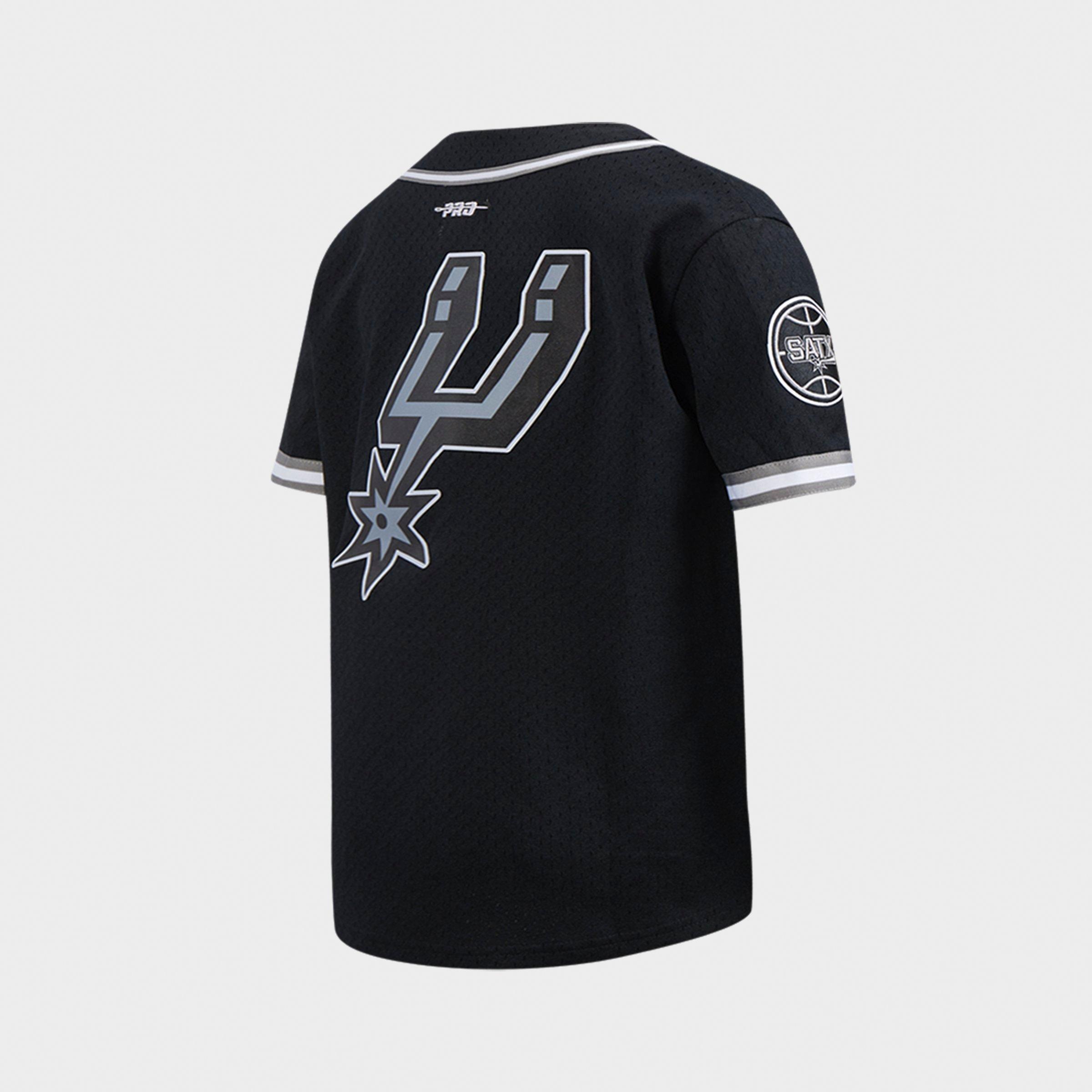 Big Kids' Pro Standard San Antonio Spurs NBA Mesh Button Down T-Shirt