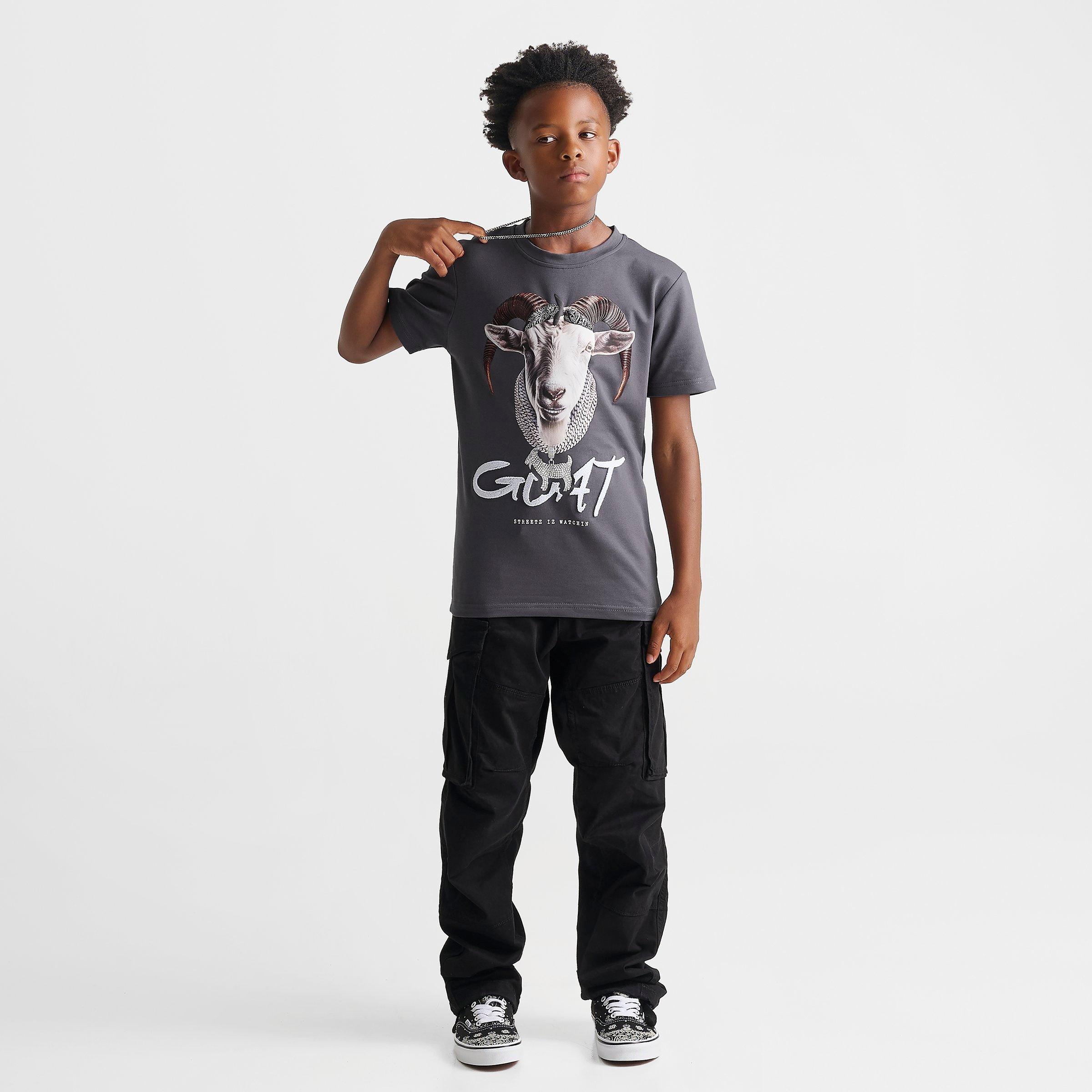Big Kids' Streetz Iz Watchin Goat Chain T-Shirt