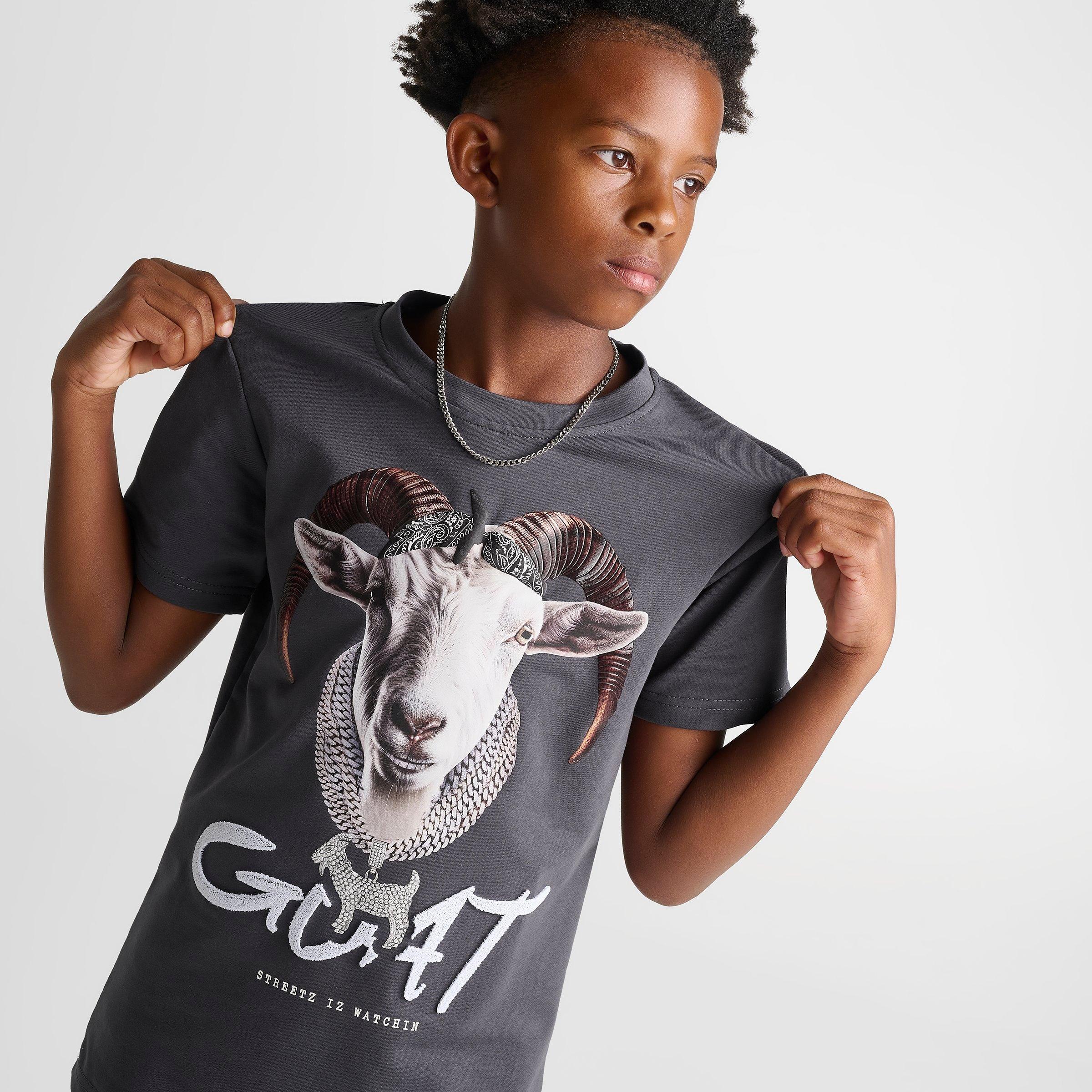 Big Kids' Streetz Iz Watchin Goat Chain T-Shirt