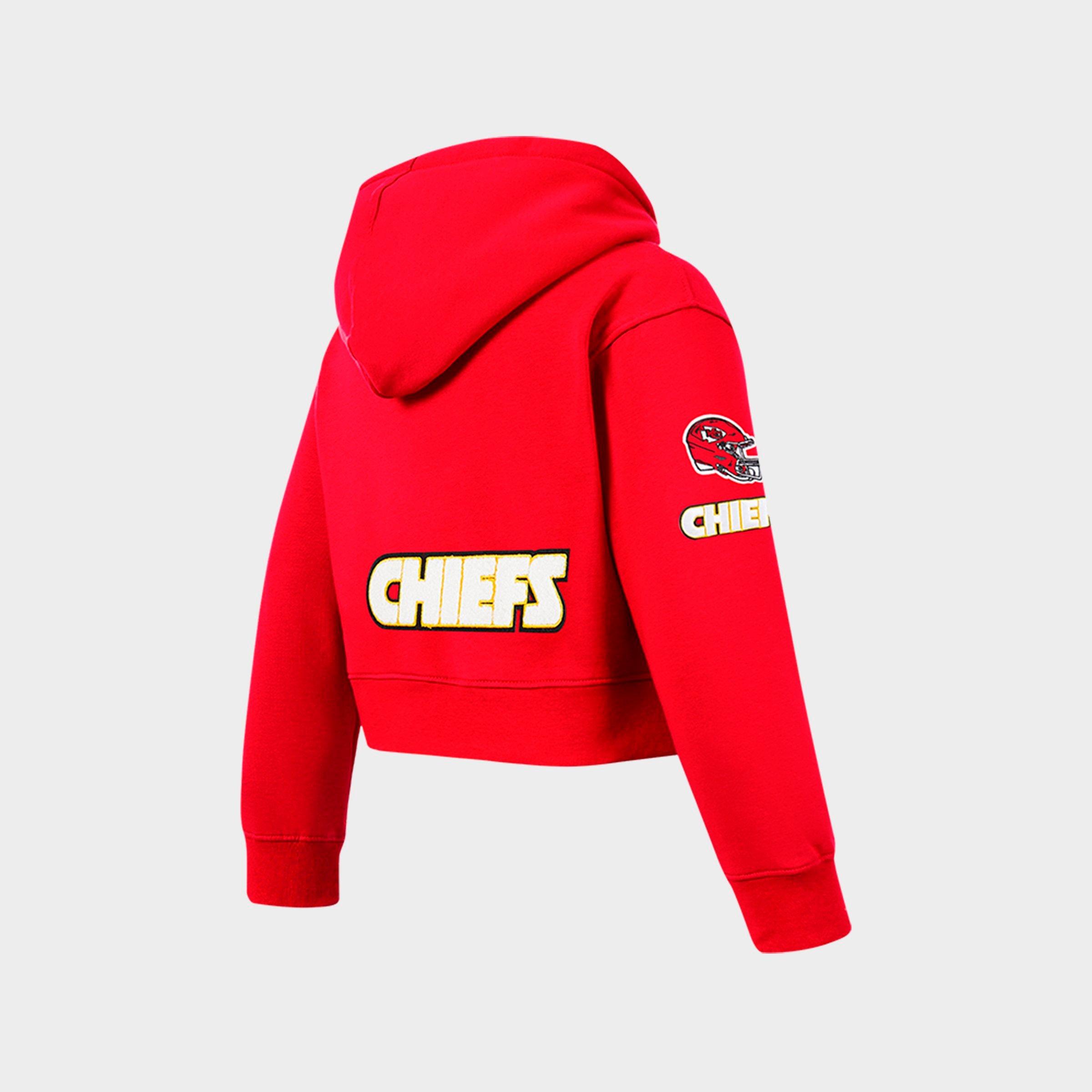 Girls' Big Kids' Pro Standard Kansas City Chiefs NFL Cropped Full-Zip Sweatshirt