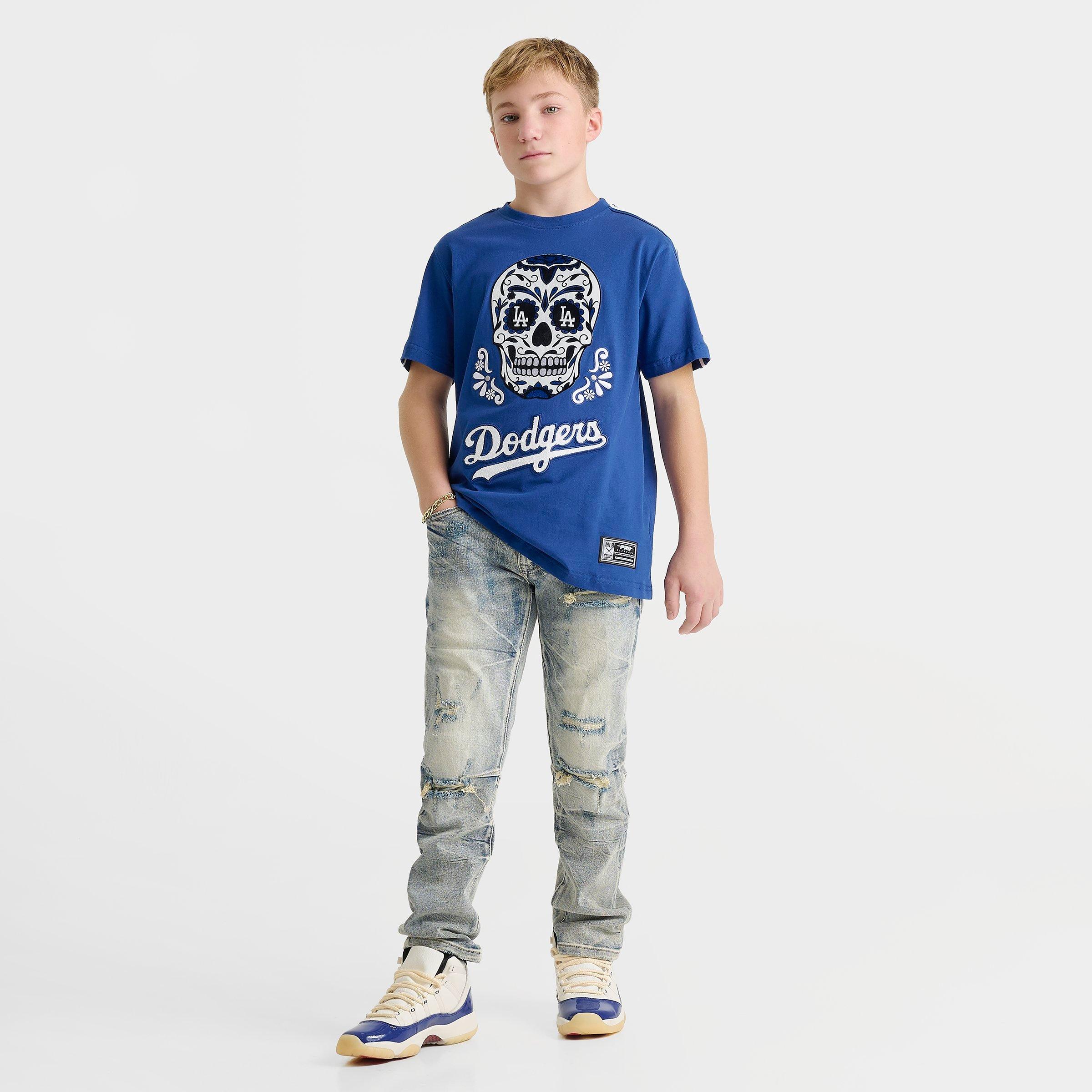 Big Kids' Pro Standard Los Angeles Dodgers MLB Sugar Skull T-Shirt