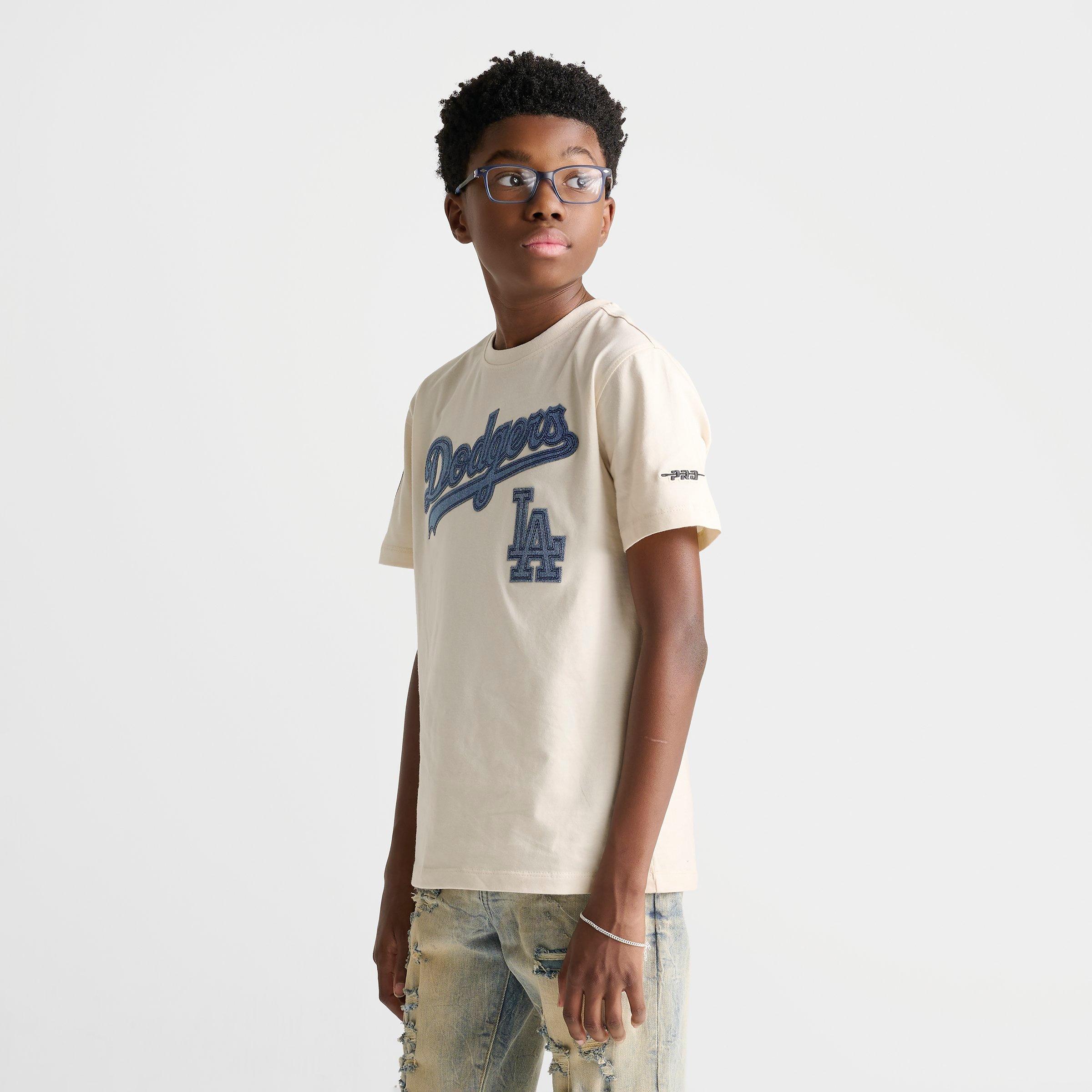 Big Kids' Pro Standard Los Angeles Dodgers MLB Denim Embroidery T-Shirt