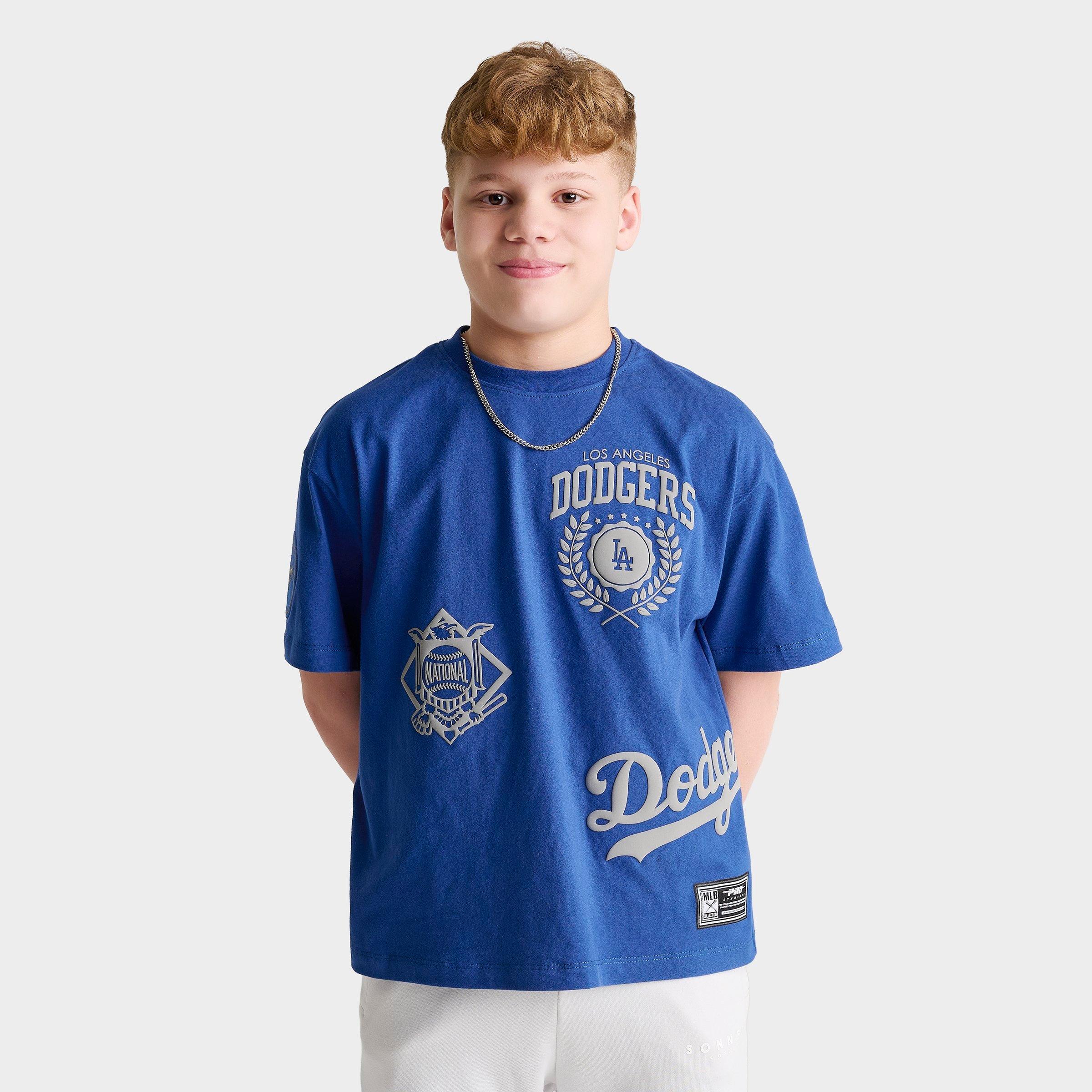 Big Kids' Pro Standard Los Angeles Dodgers MLB Multi Logo T-Shirt