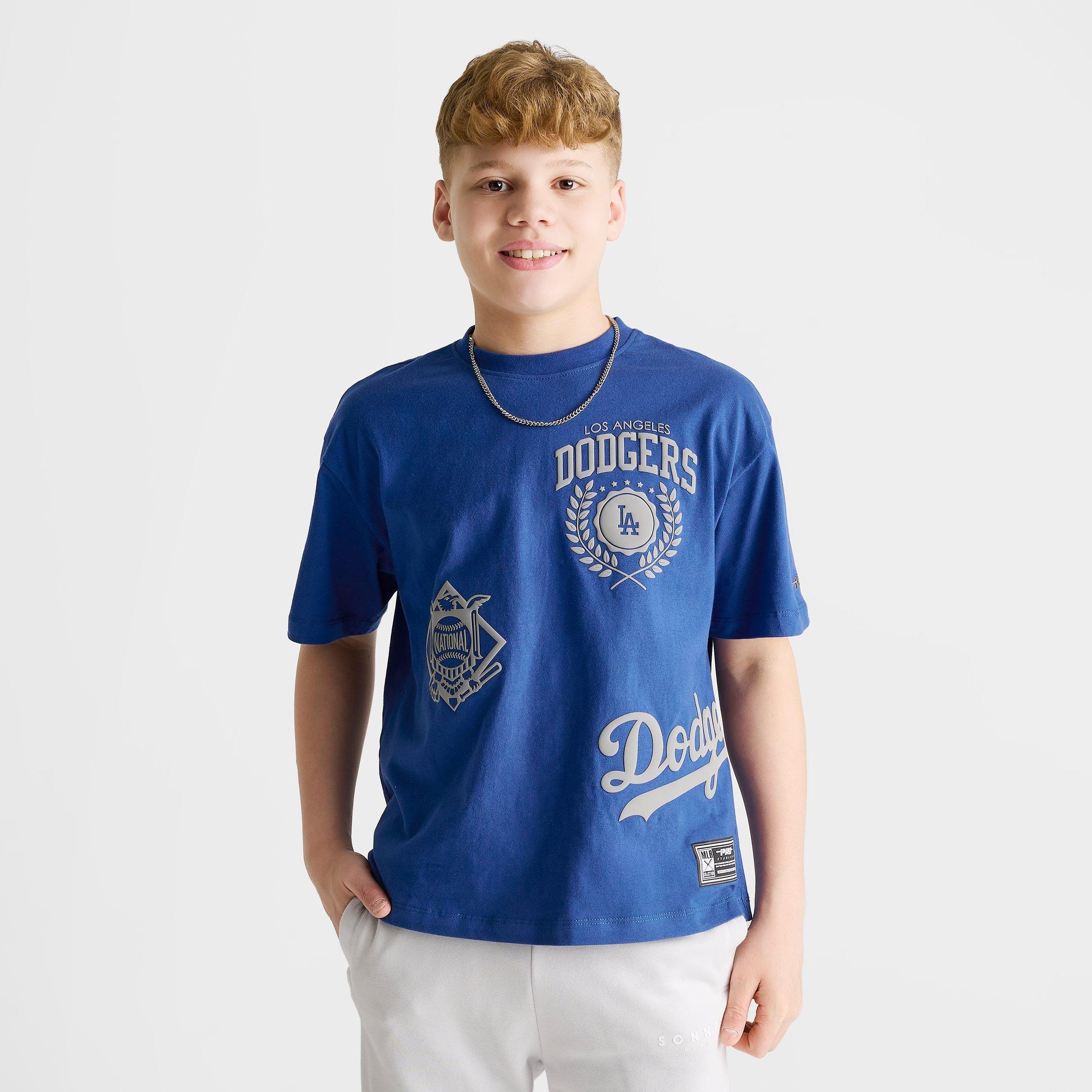 Big Kids' Pro Standard Los Angeles Dodgers MLB Multi Logo T-Shirt