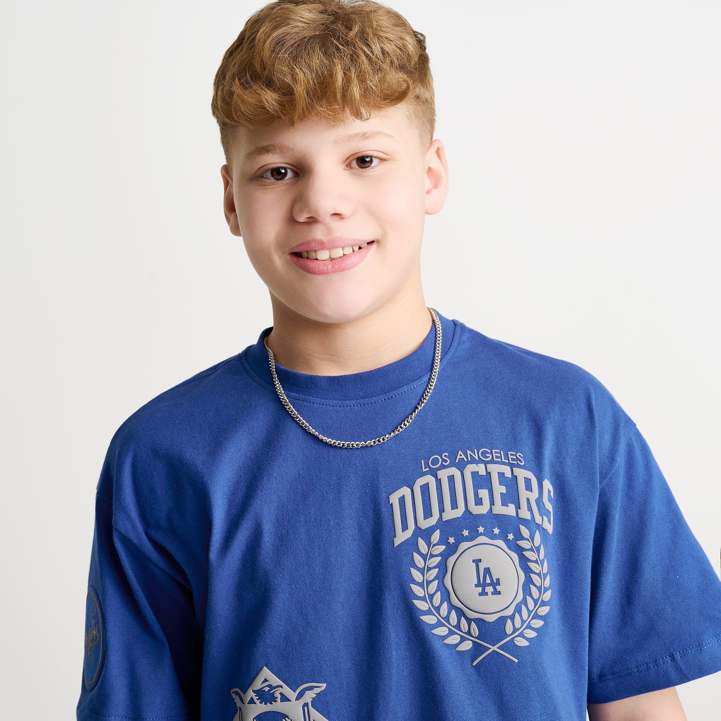 Big Kids' Pro Standard Los Angeles Dodgers MLB Multi Logo T-Shirt