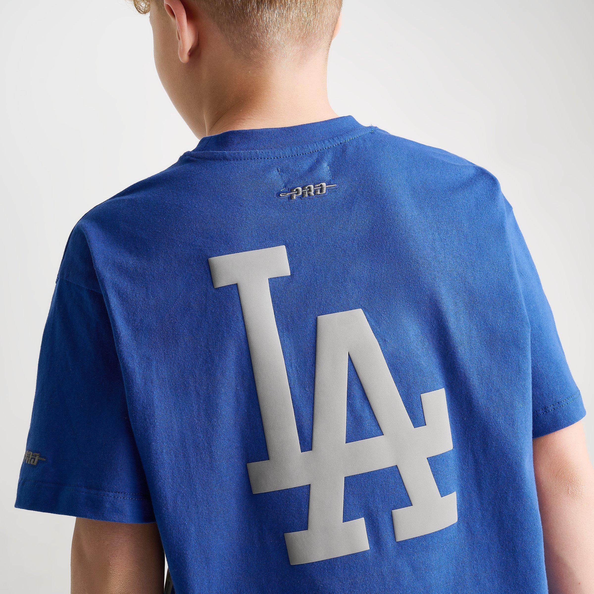Big Kids' Pro Standard Los Angeles Dodgers MLB Multi Logo T-Shirt