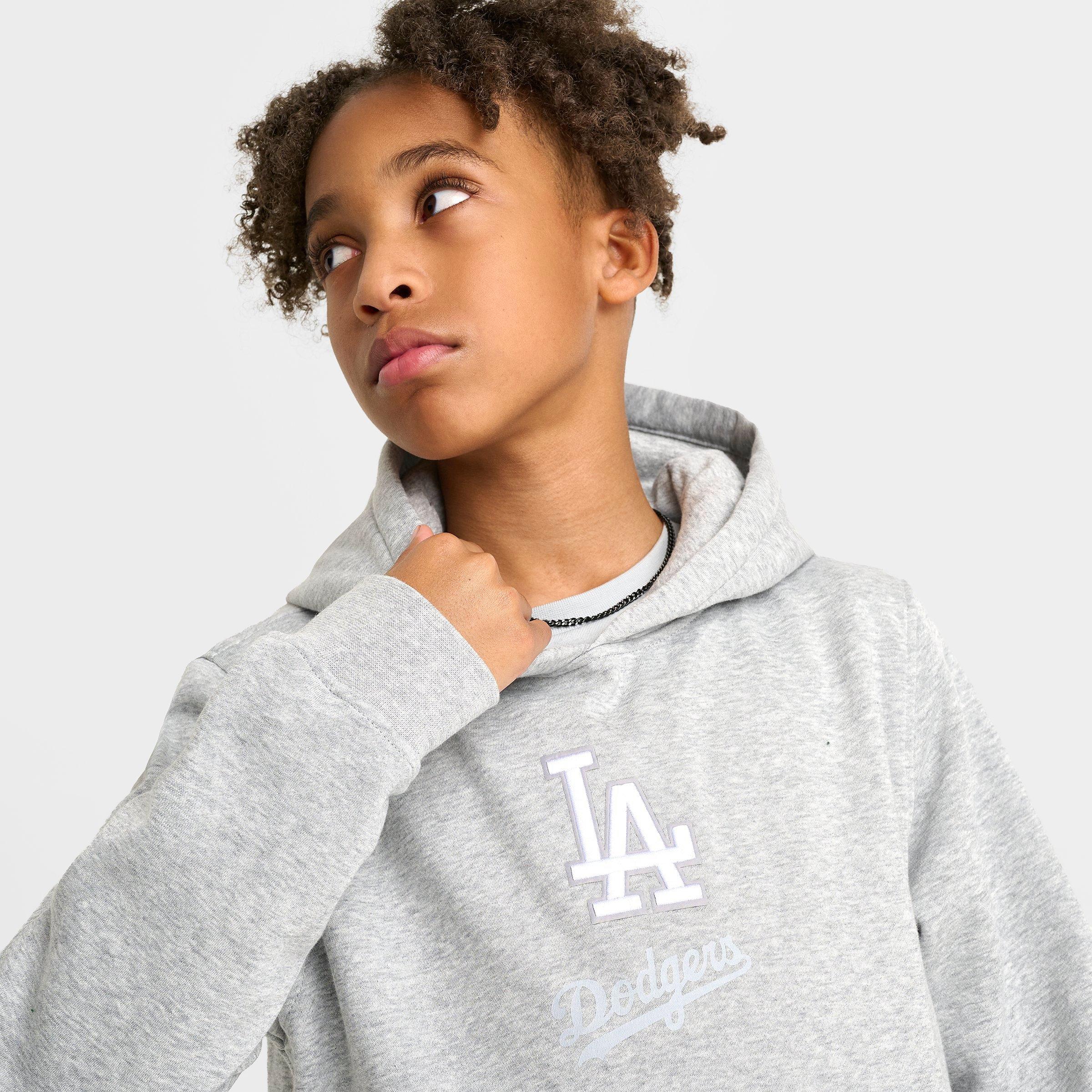 Big Kids' Pro Standard Los Angeles Dodgers MLB Classic Icon Fleece Pullover Hoodie