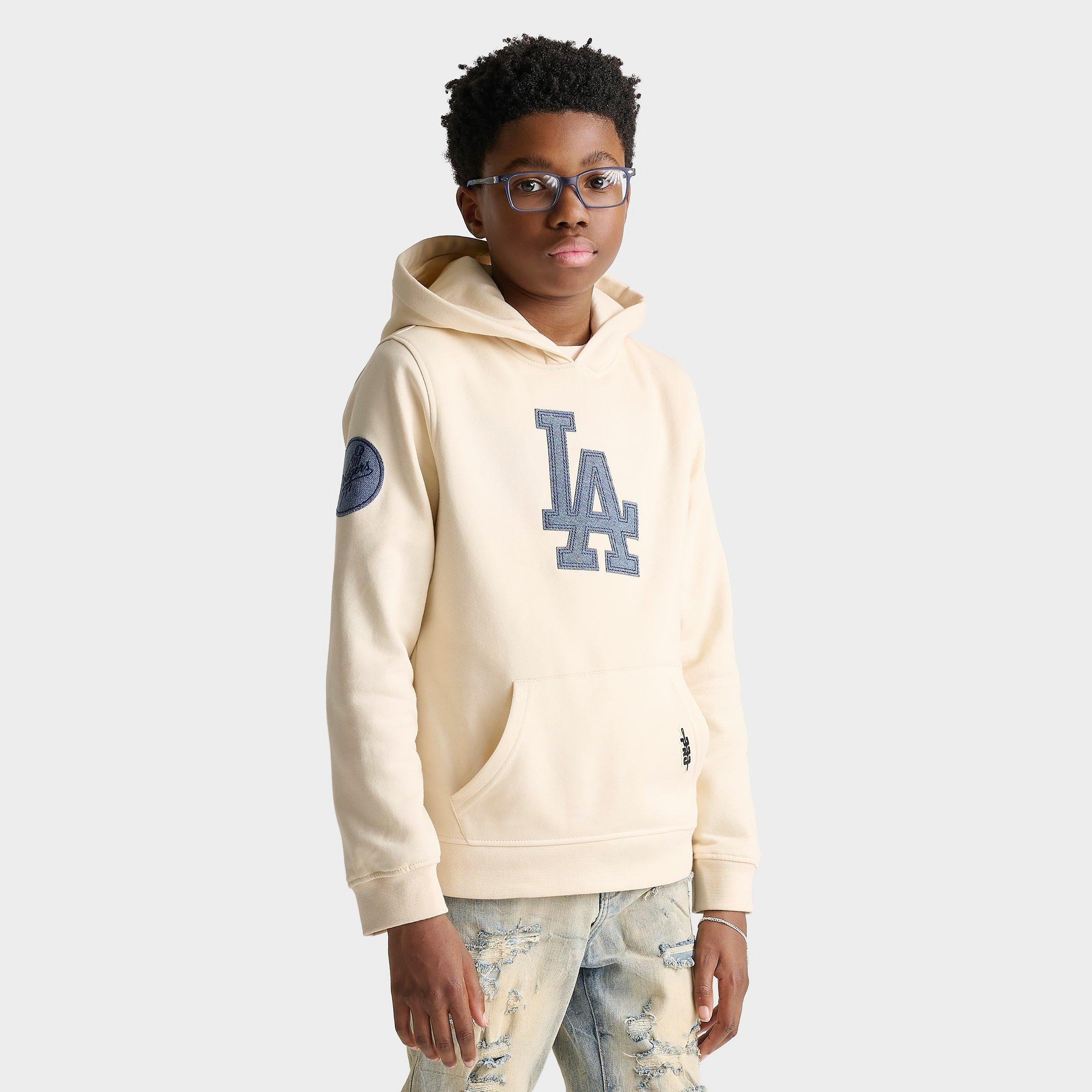 Big Kids' Pro Standard Los Angeles Dodgers MLB Denim Embroidery Pullover Hoodie